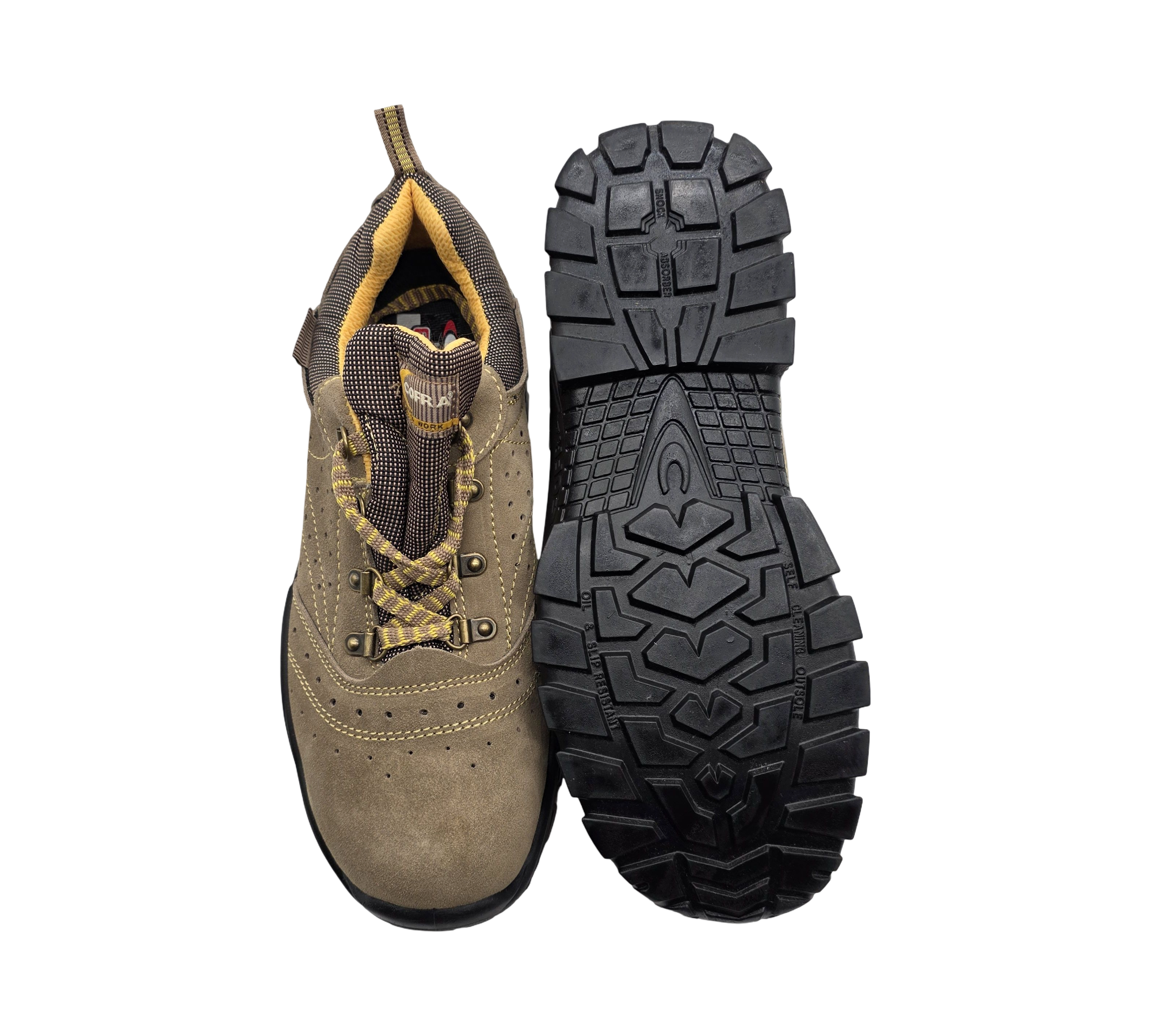 Cofra New Nilo S1 P SRC Sicherheitsschuhe, Beige/Gelb, Größe 43