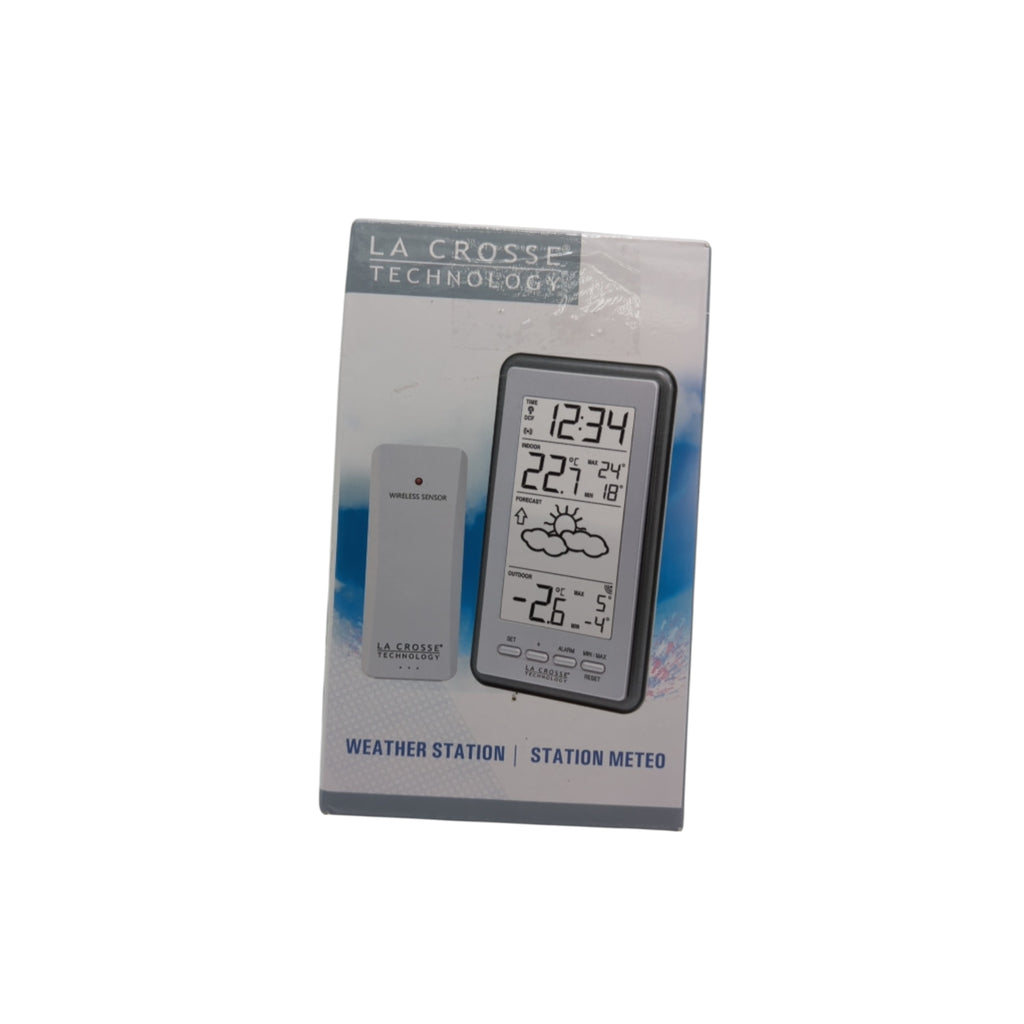 La Crosse WS6210 Wetterstation mit Mondphasen Innenraum Klima Schwarz