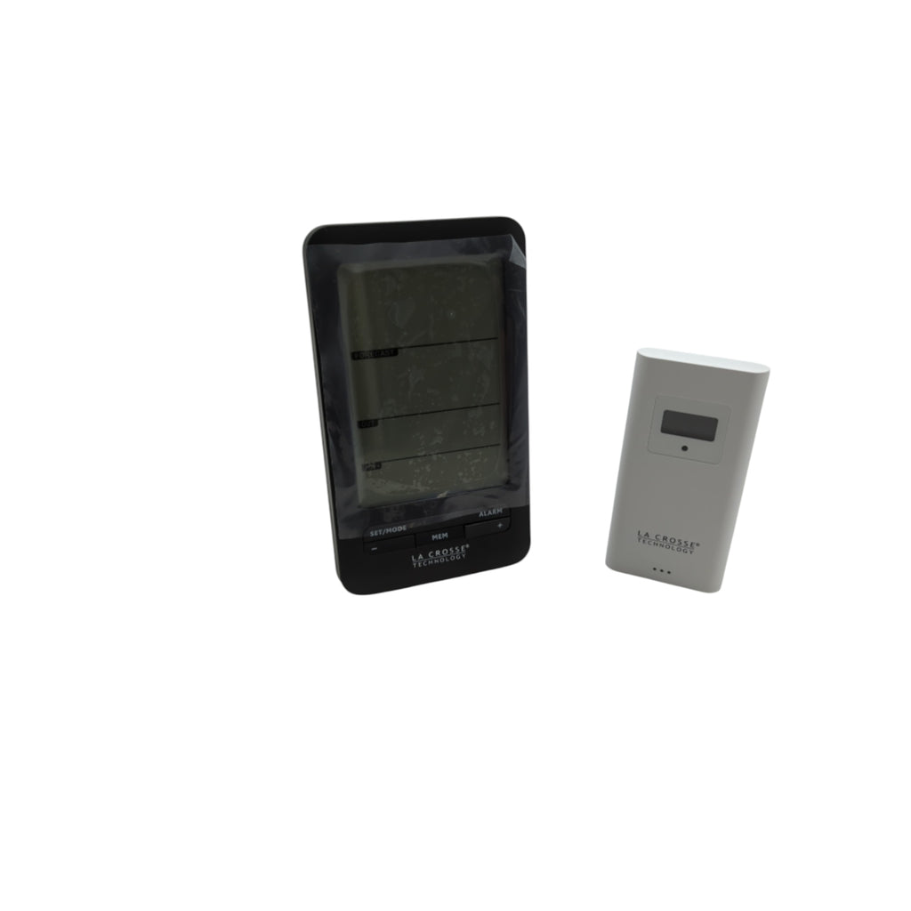 La Crosse WS6210 Wetterstation mit Mondphasen Innenraum Klima Schwarz