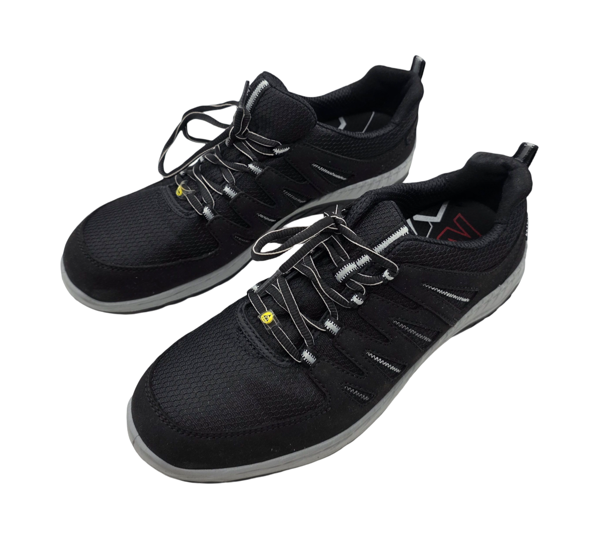 ELTEN MADDOX Low ESD S3 Sicherheitsschuhe Herren Stahlkappe Gr. 44 Schwarz/Grau