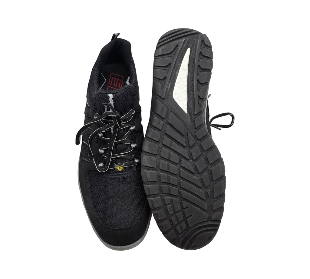 ELTEN MADDOX Low ESD S3 Sicherheitsschuhe Herren Stahlkappe Gr. 44 Schwarz/Grau
