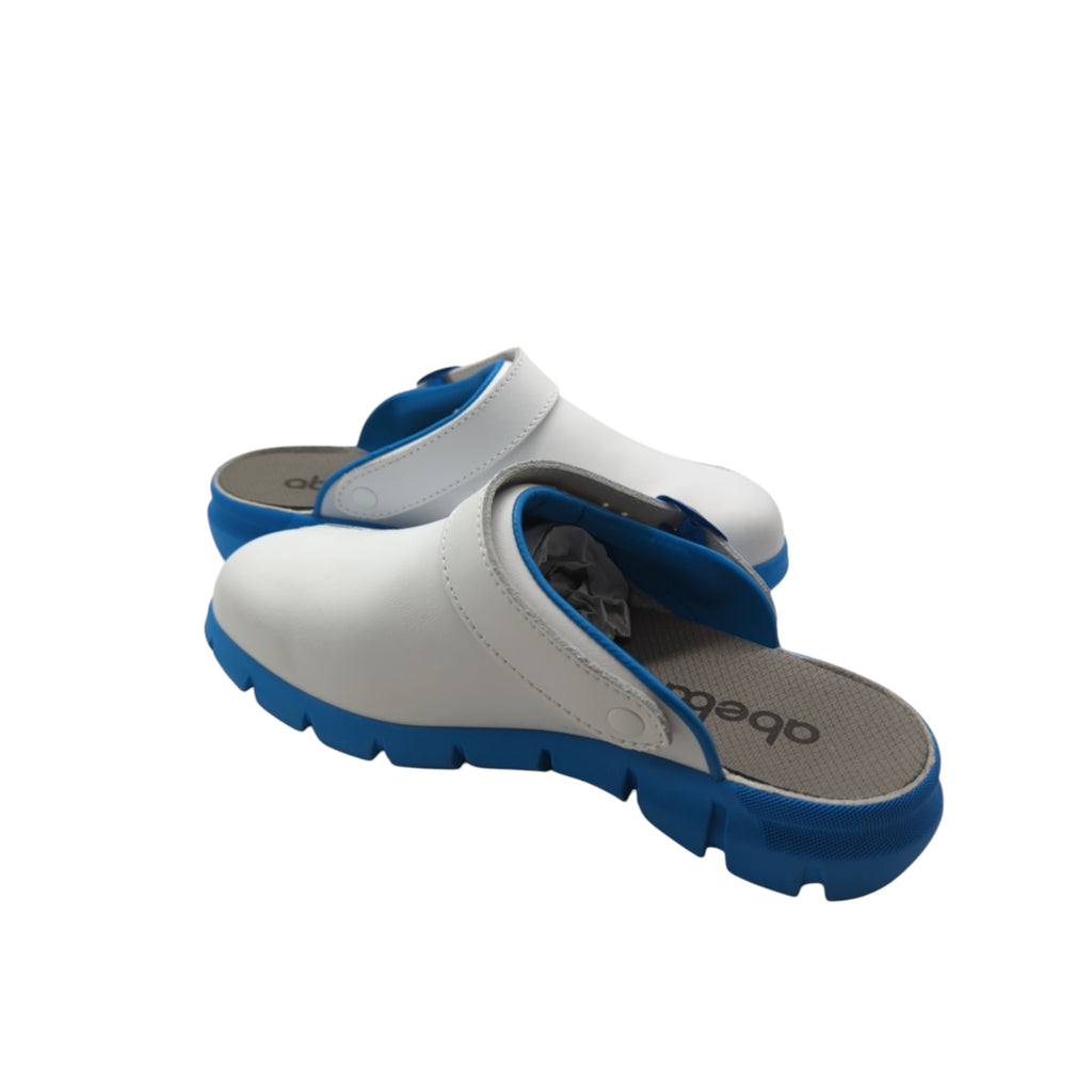 ABEBA 37312 ESD Dynamic Clogs Arbeitsschuhe, weiß blau, Größe 42