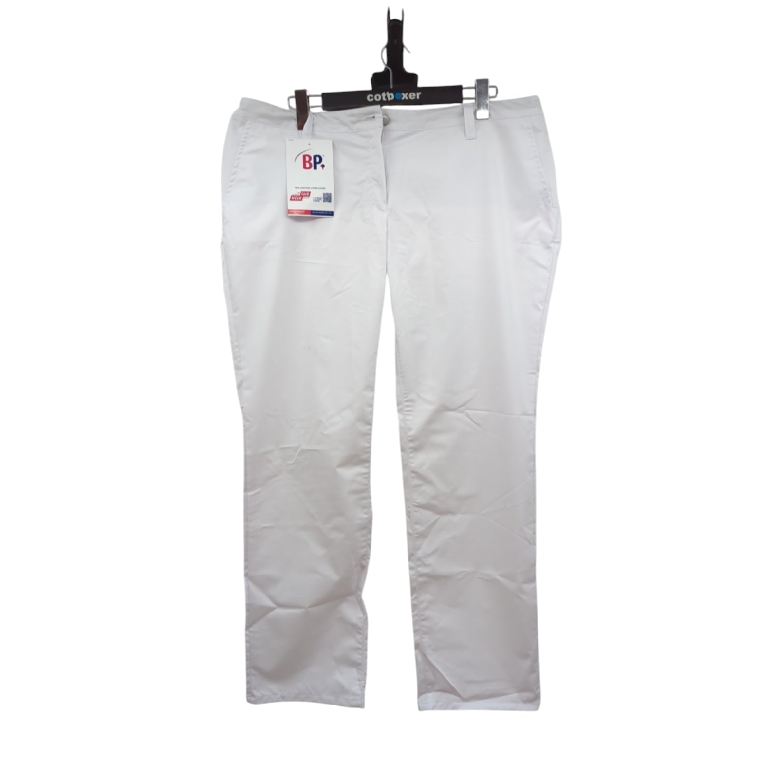 BP 1734-686-21-50n Damen-Chinos aus Stretch-Stoff, 230,00 g/m², weiß, Größe 50n
