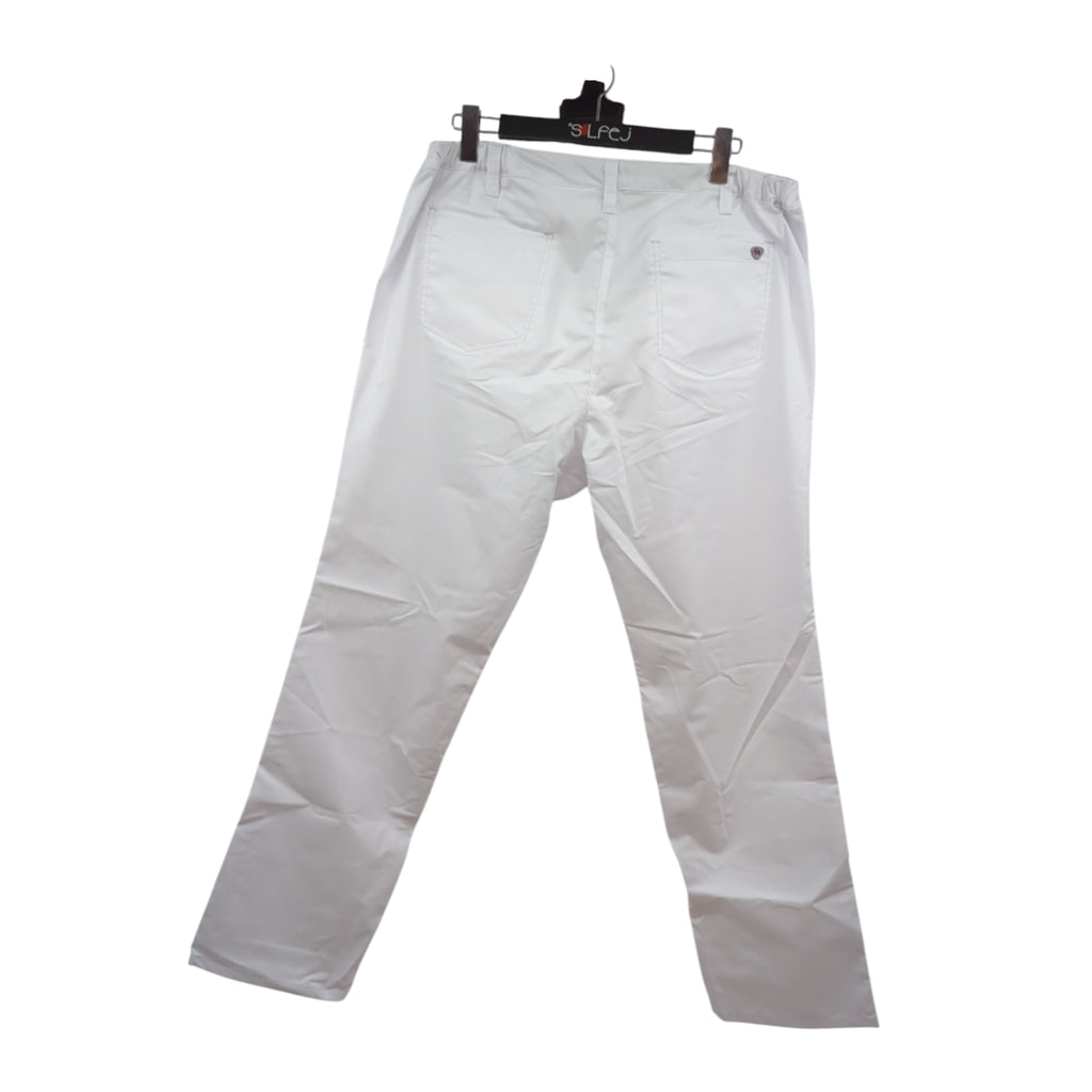 BP 1734-686-21-50n Damen-Chinos aus Stretch-Stoff, 230,00 g/m², weiß, Größe 50n