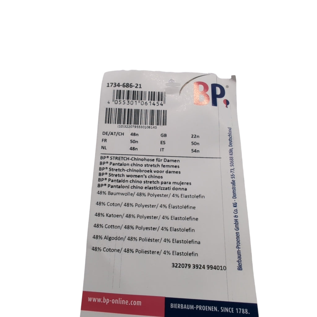 BP 1734-686-21-48n Damen-Chinos aus Stretch-Stoff, 230,00 g/m², weiß, Größe 48n