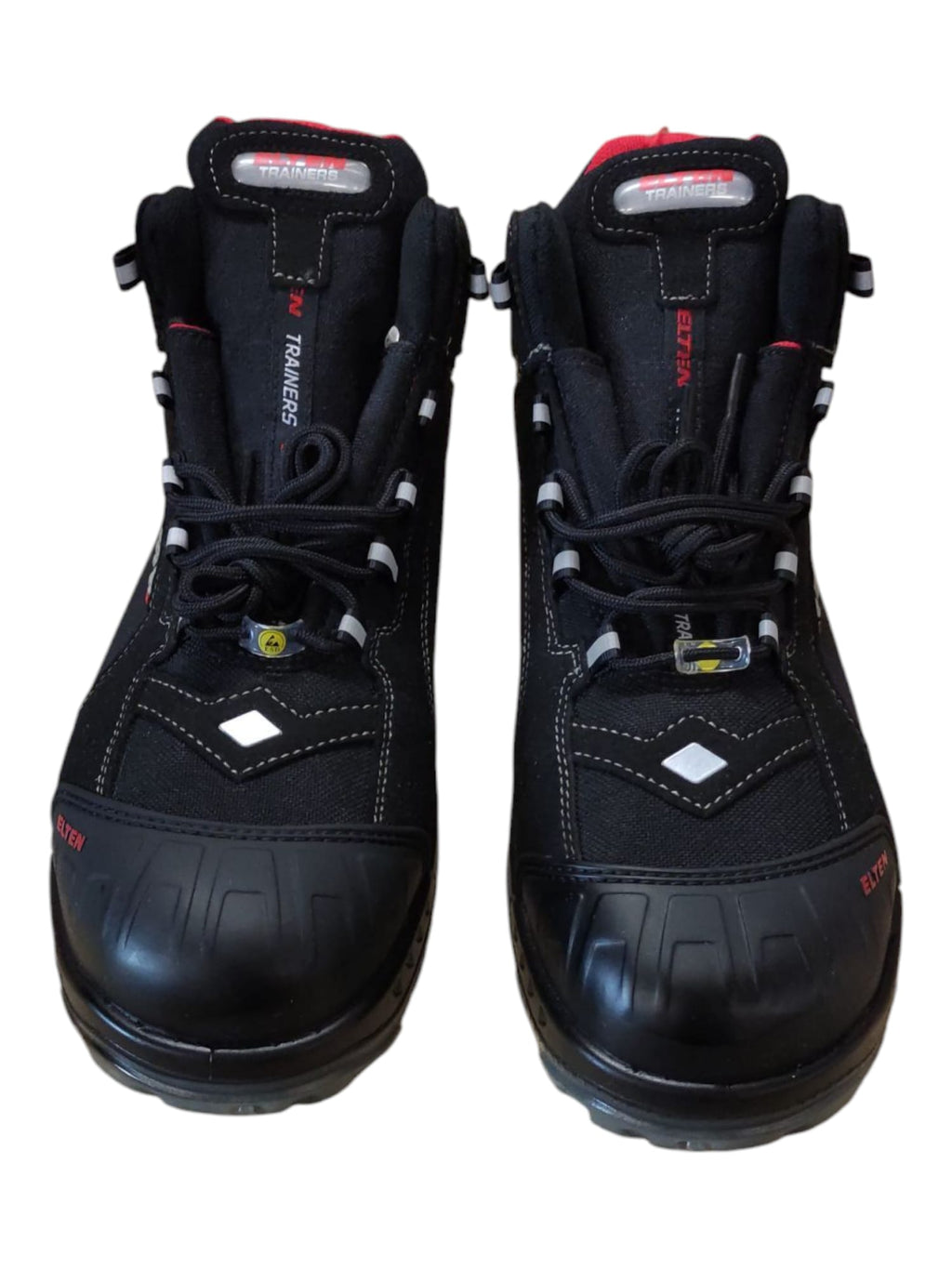 Sicherheitsschuhe ELTEN SANDER Pro ESD S3 für Herren, leicht, sportlich, schwarz/rot, Größe 45