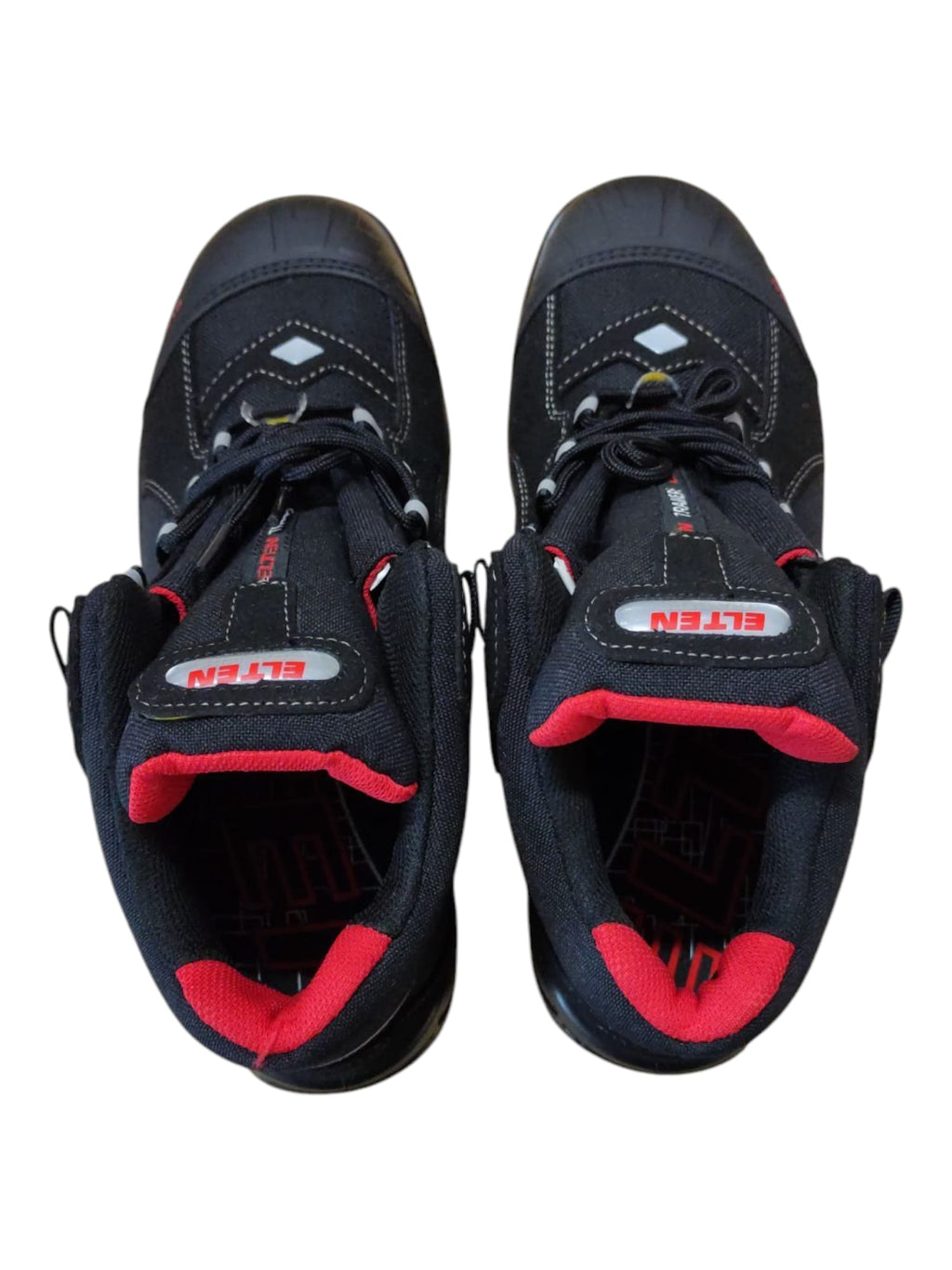 Sicherheitsschuhe ELTEN SANDER Pro ESD S3 für Herren, leicht, sportlich, schwarz/rot, Größe 45