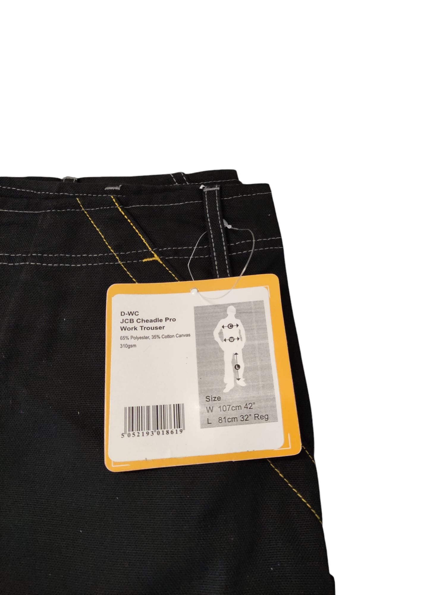 JCB Mens Trade Cheadle 32 Leg bekämpfen arbeiten Hose Schwarz W107cm 42 L81cm 32