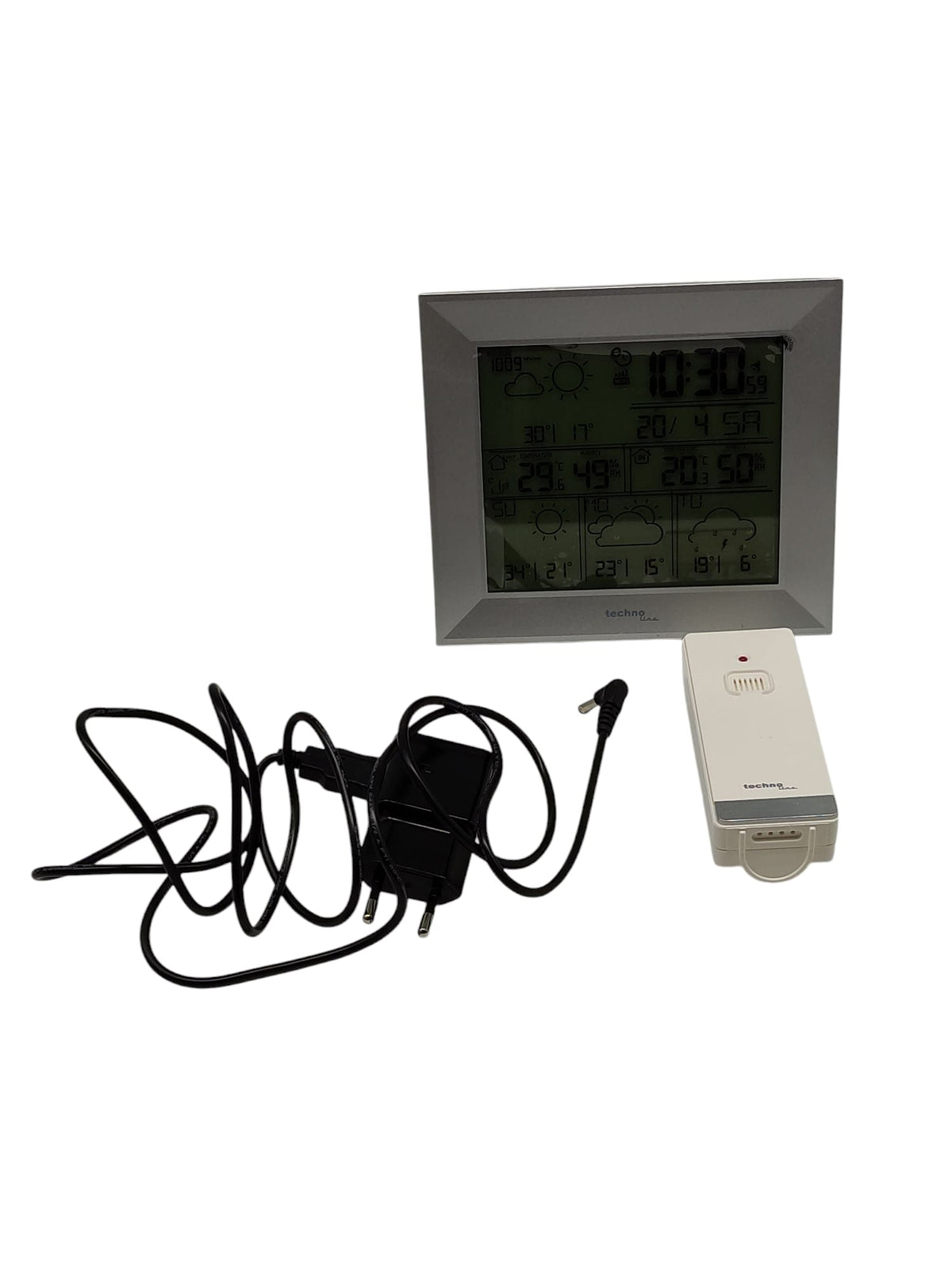 Technoline WD2000 Wetterstation Internetfähig Vorhersage 4 Tage App-Steuerung für Innen Außen