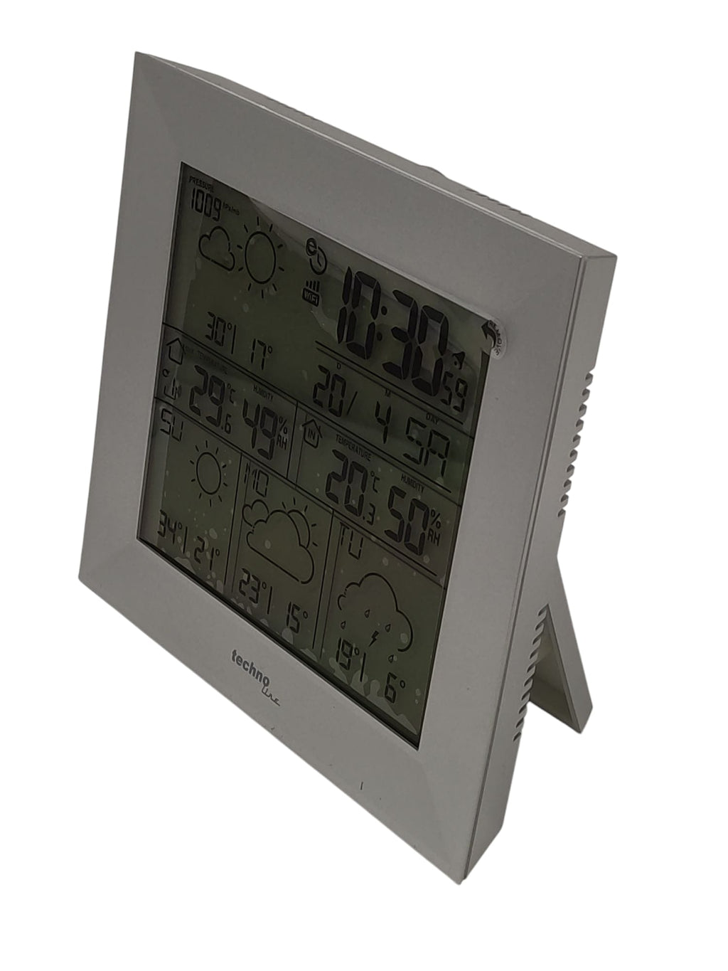 Technoline WD2000 Wetterstation Internetfähig Vorhersage 4 Tage App-Steuerung für Innen Außen