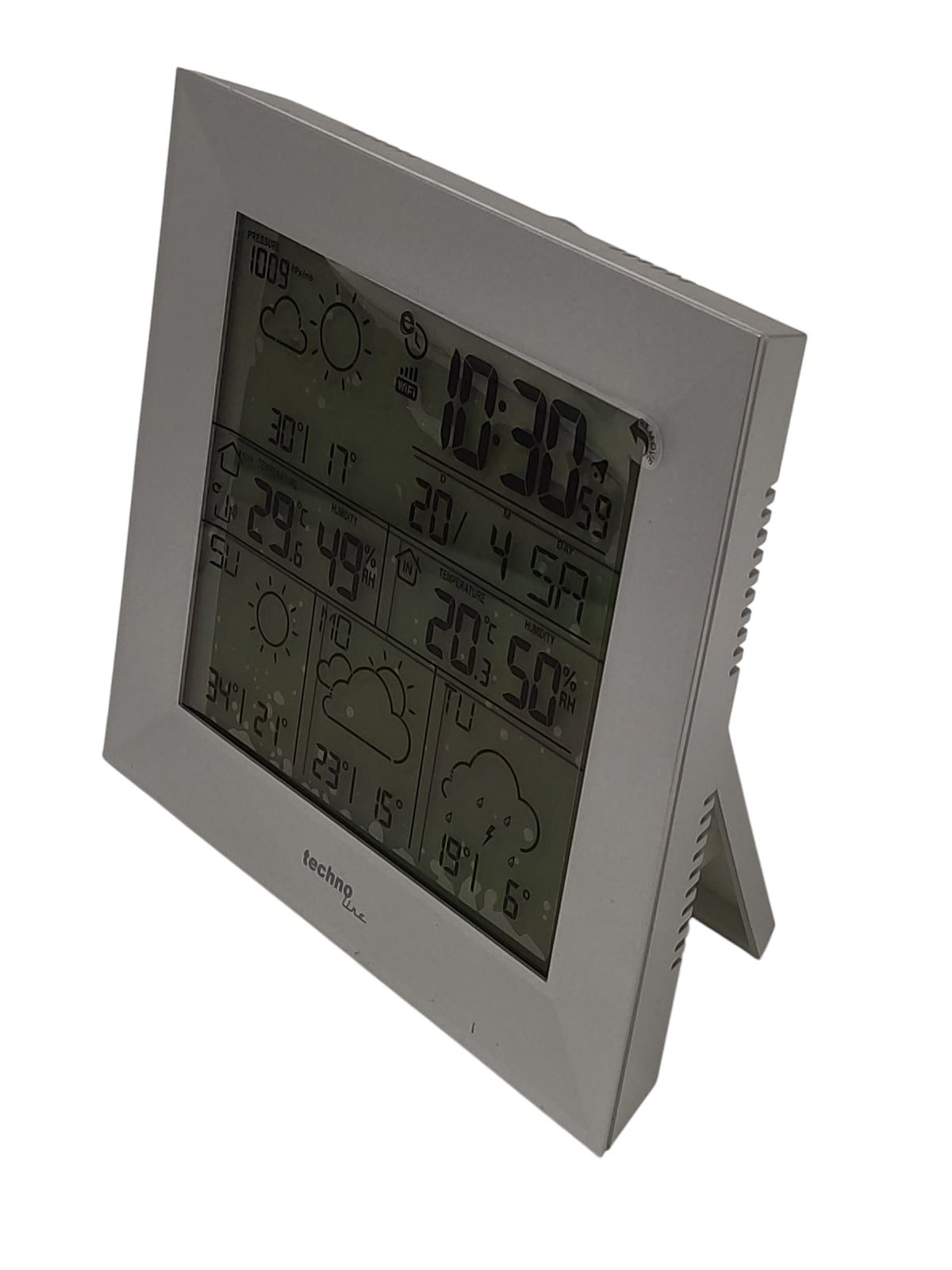 Technoline WD2000 Wetterstation Internetfähig Vorhersage 4 Tage App-Steuerung für Innen Außen
