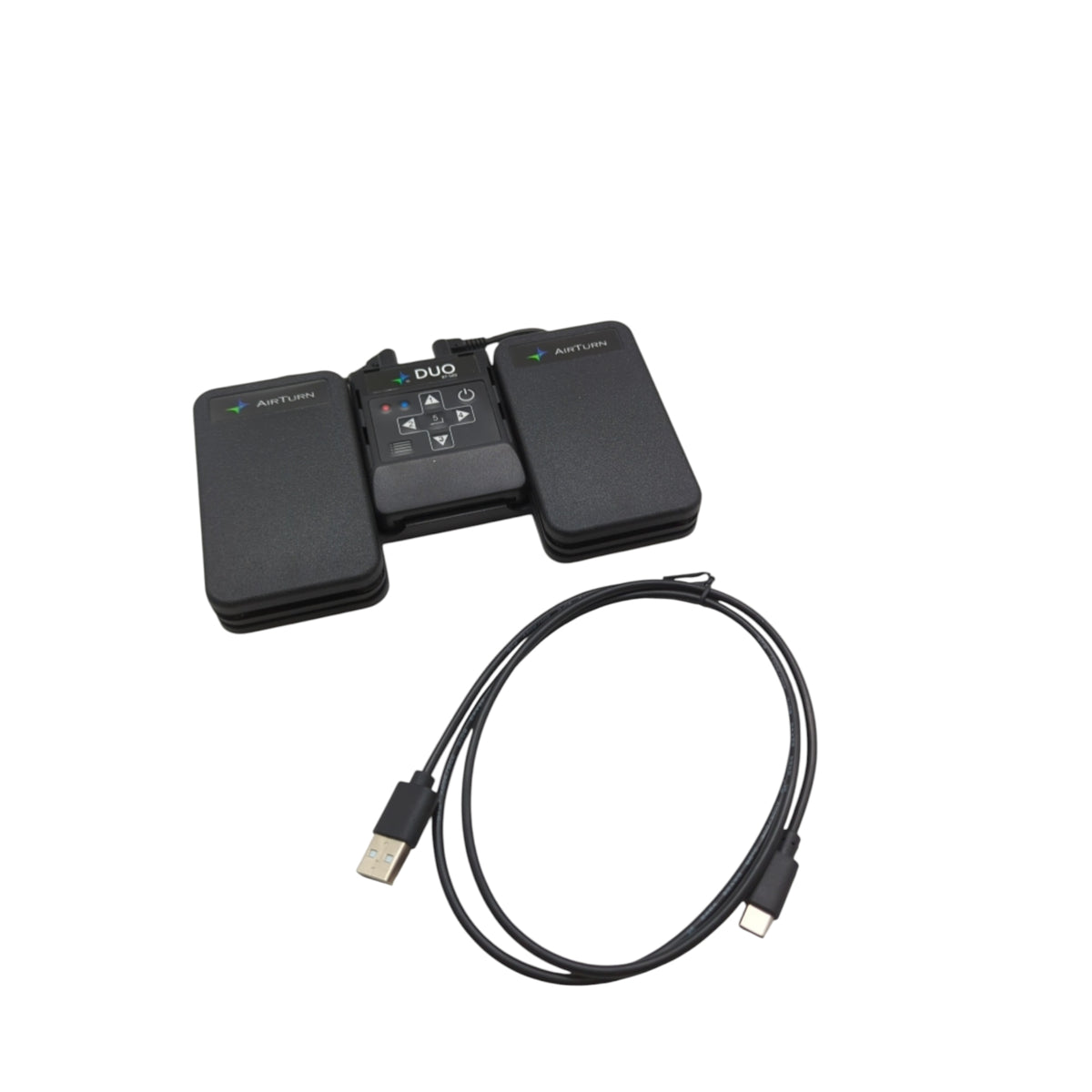 Air Turn Bluetooth-Steuerung mit Fußschalter.