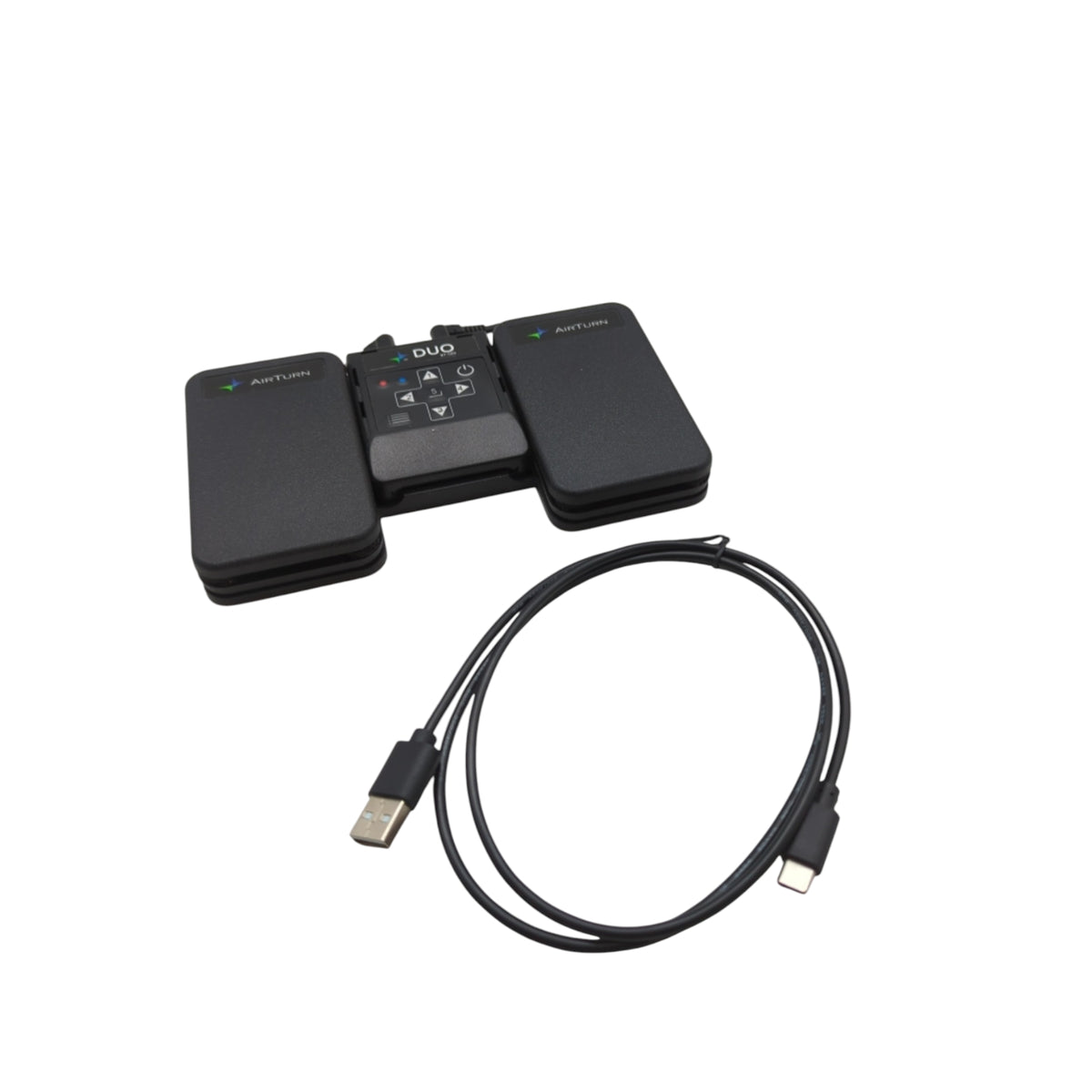Air Turn Bluetooth-Steuerung mit Fußschalter.