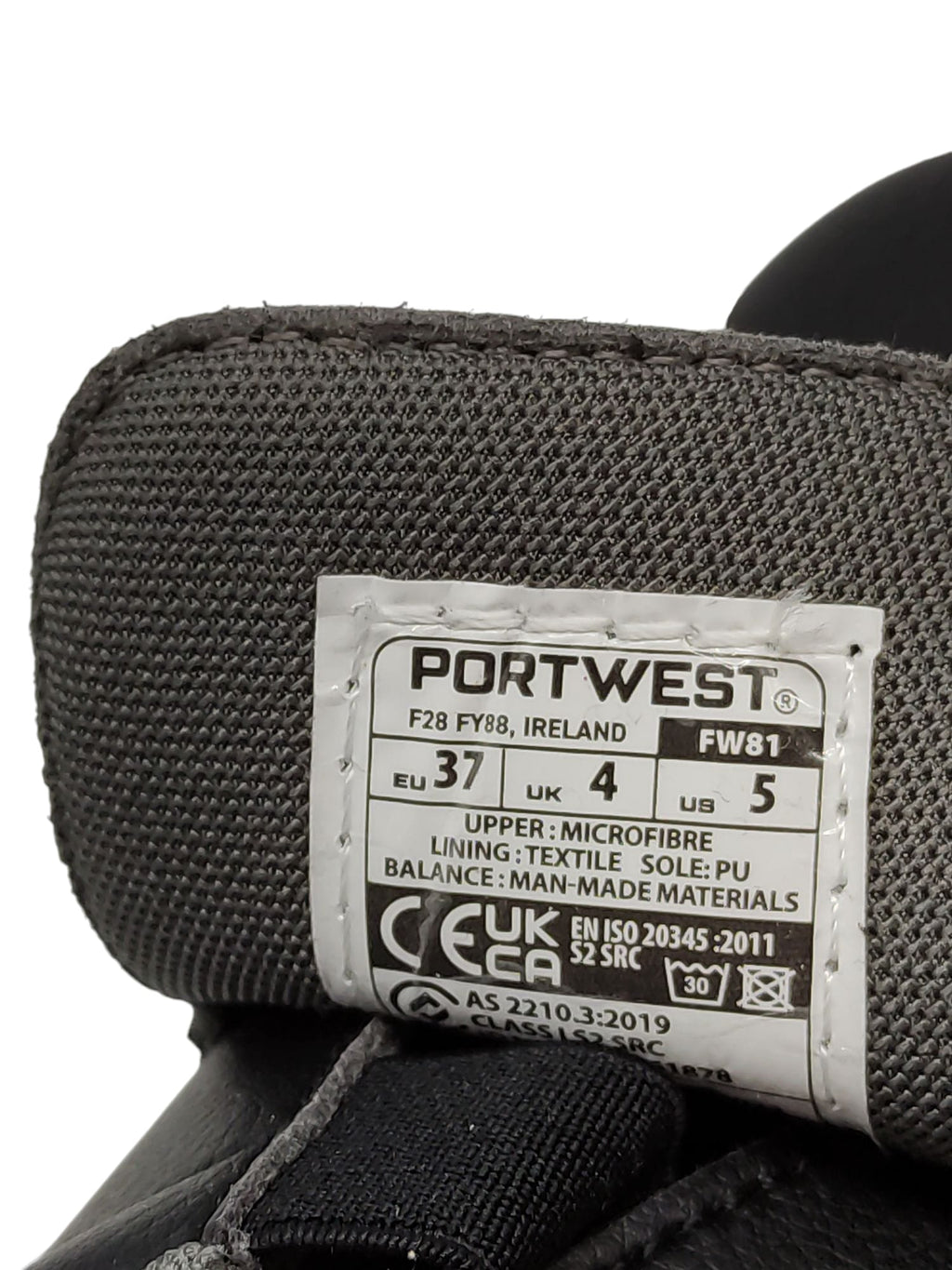 Portwest Steelite FW81 Sicherheitsslipper Arbeitsschuhe S2 Gr. 37 Schwarz