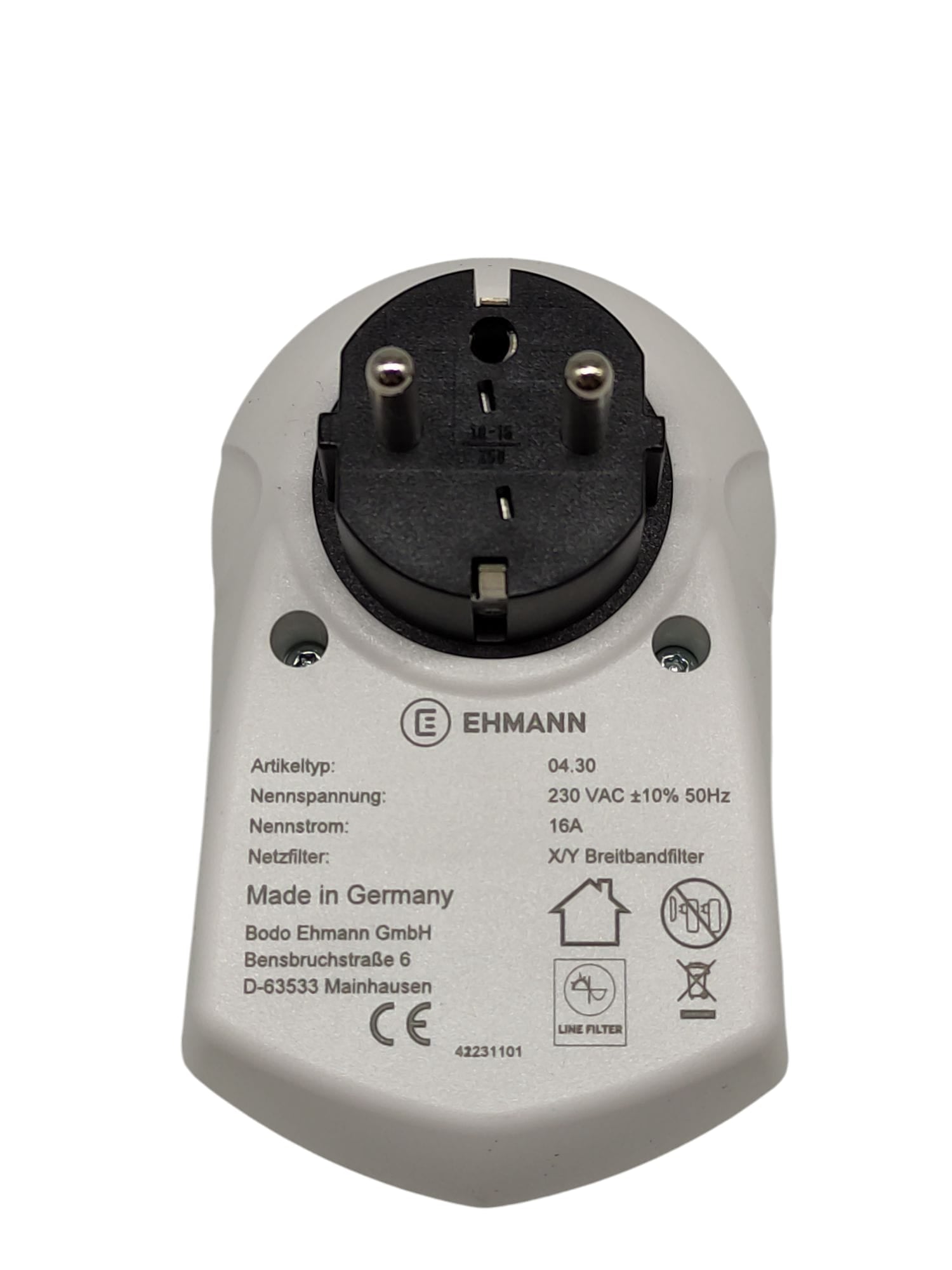 Ehmann Adapter Leitungsfilter Stecker 0463x0200 Netzstörungen 150kHz
