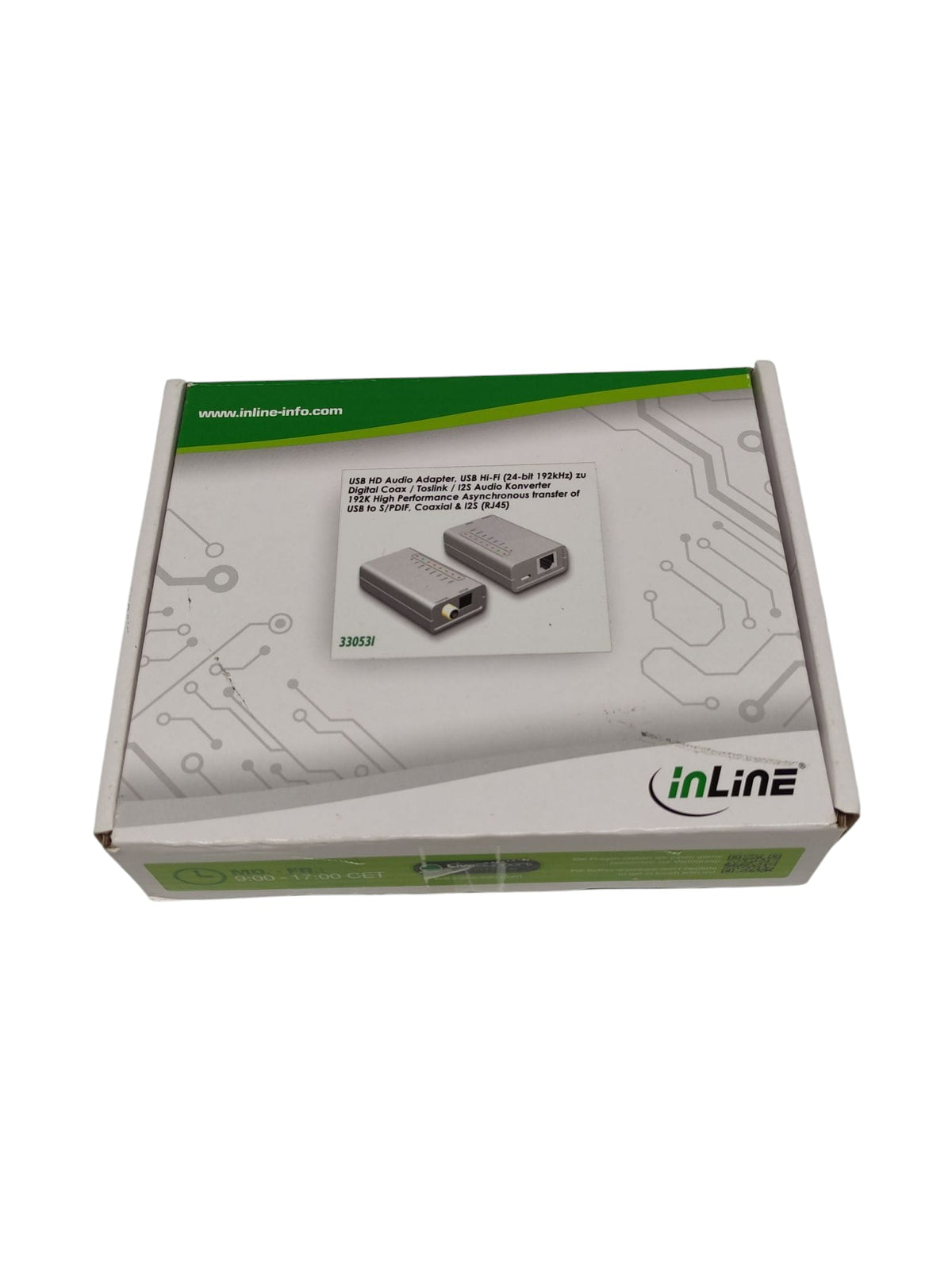 InLine Audio-Konverter USB zu digital koaxial Toslink I2S Hi-Fi 24 Bit 192 kHz