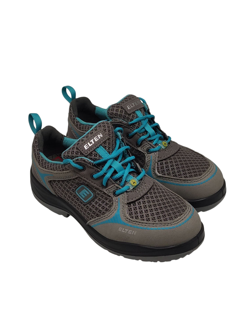 Sicherheitsschuhe ELTEN MILA aqua Low ESD S1, Damen,  grau/türkis, Größe 37