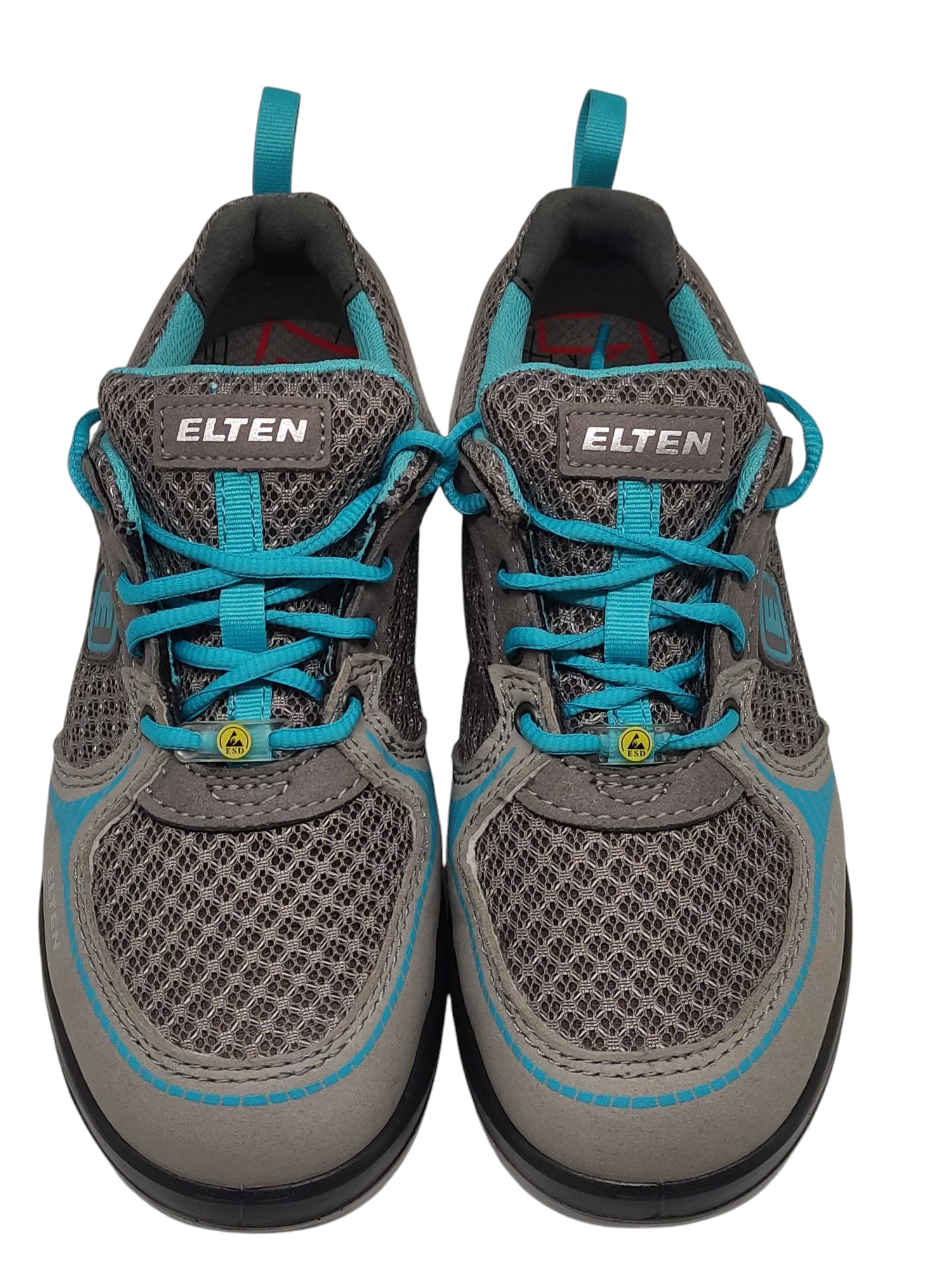 Sicherheitsschuhe ELTEN MILA aqua Low ESD S1, Damen,  grau/türkis, Größe 37