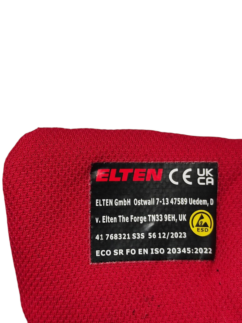 ELTEN SANDER ESD S3 Safety Shoes Unisex Work Shoes Size 41 Black/Red