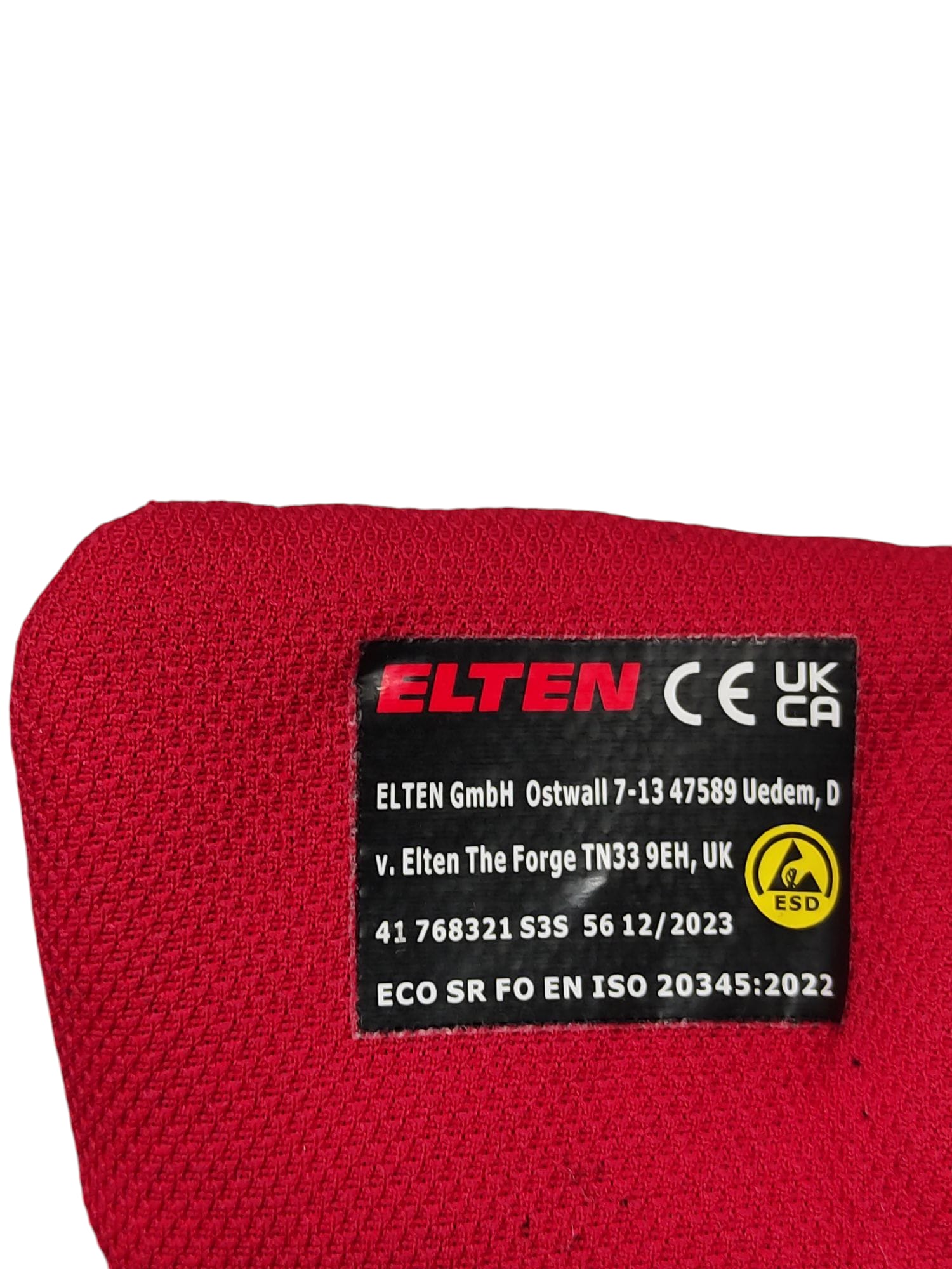 ELTEN SANDER ESD S3 Safety Shoes Unisex Work Shoes Size 41 Black/Red