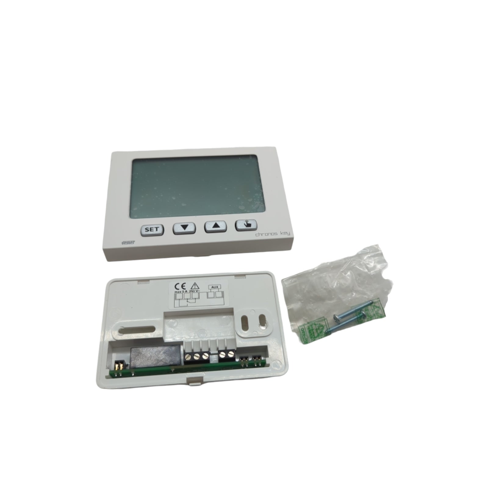 VEMER VE725800 CHRONOS KEY Digitaler Wand-Thermostat batteriebetrieben Weiß
