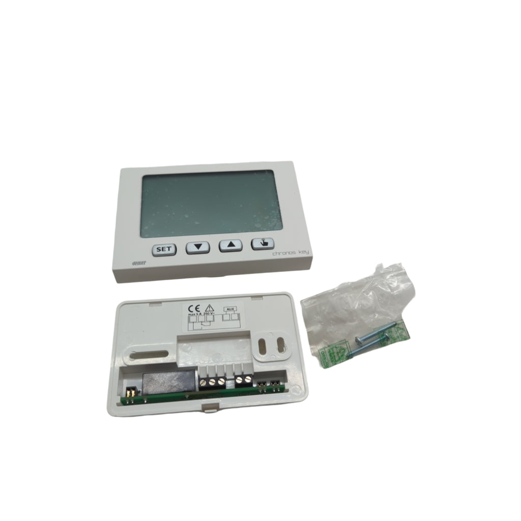 VEMER VE725800 CHRONOS KEY Digitaler Wand-Thermostat batteriebetrieben Weiß