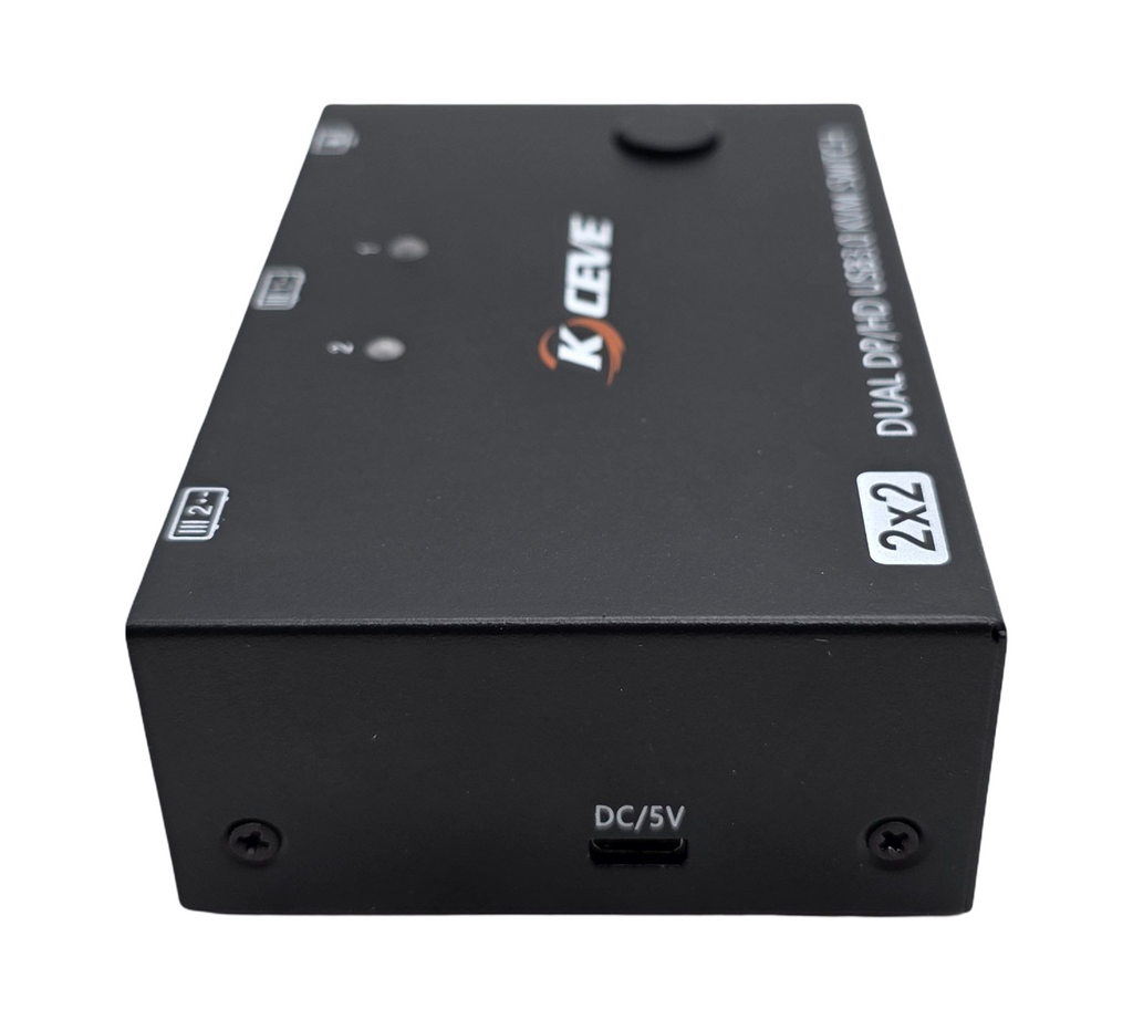 USB 3.0 KVM-Switch 2 Monitore 4K 60Hz HDMI DisplayPort 2 PCs