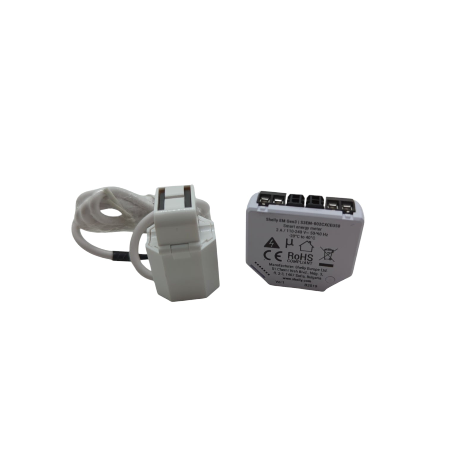 Shelly EM Gen3 WLAN 2 Kanal 50A Stromwandler