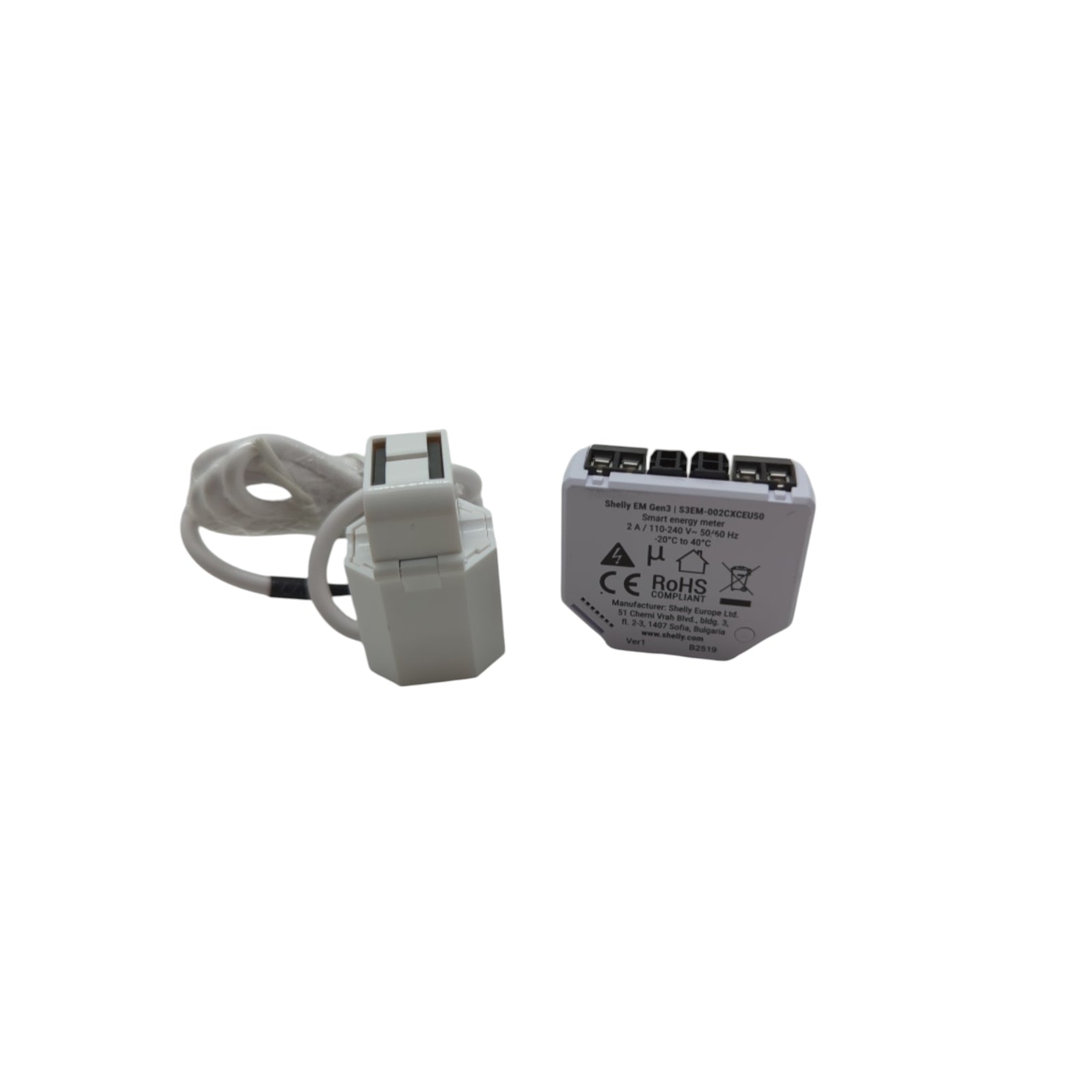 Shelly EM Gen3 WLAN 2 Kanal 50A Stromwandler