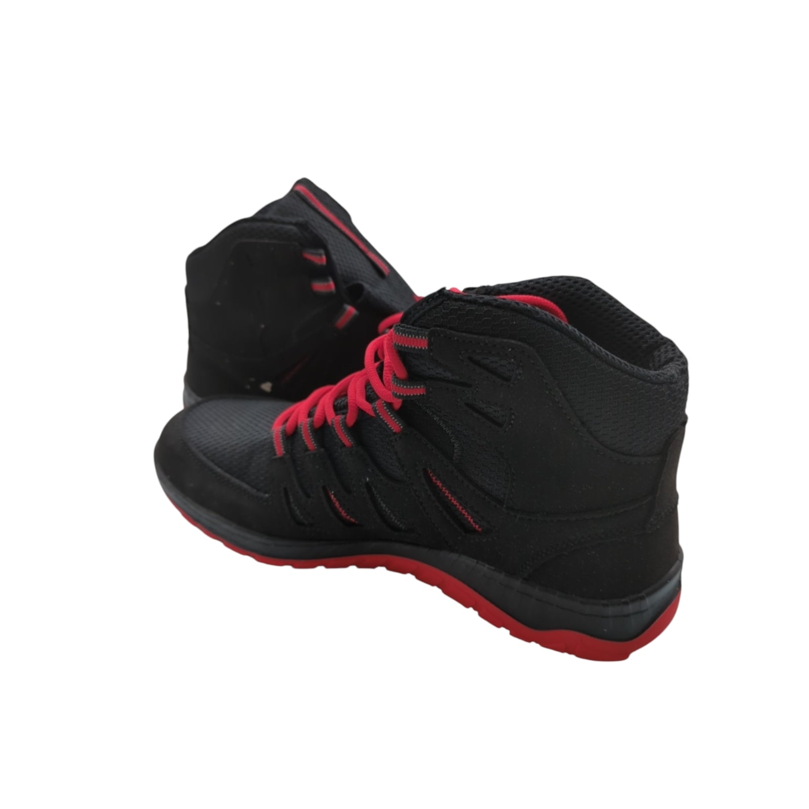 ELTEN Maddox Mid Sicherheitsschuhe ESD S3S Stahlkappe Gr. 44 Schwarz-Rot