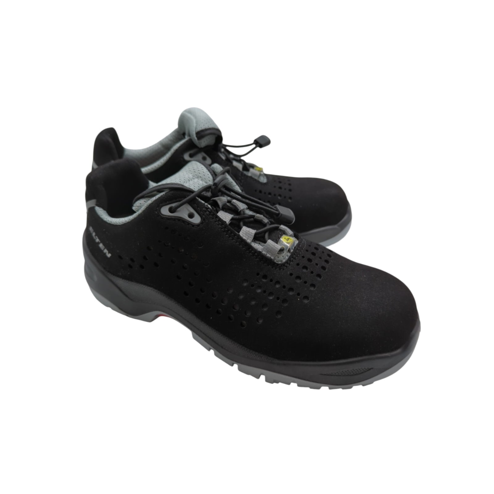 ELTEN Impulse Grey Low Sicherheitsschuhe ESD S1 Kunststoffkappe Gr. 38 Schwarz