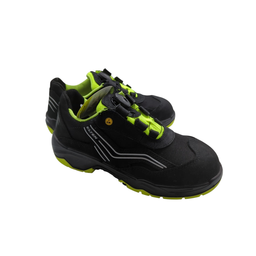 ELTEN Ambition BOA Low Sicherheitsschuhe ESD S2 Stahlkappe Gr. 39 Schwarz-Gelb