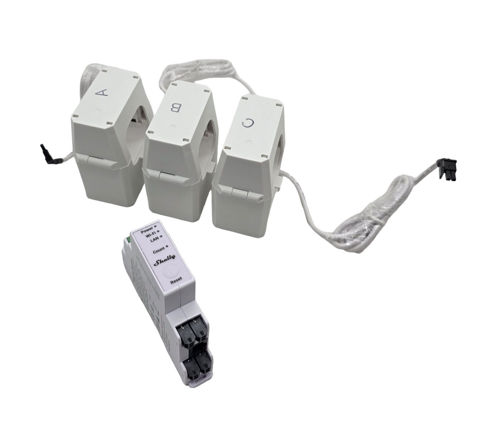 Shelly Pro 3EM Energiezähler 3-Phasen WLAN LAN DIN-Schiene 400A