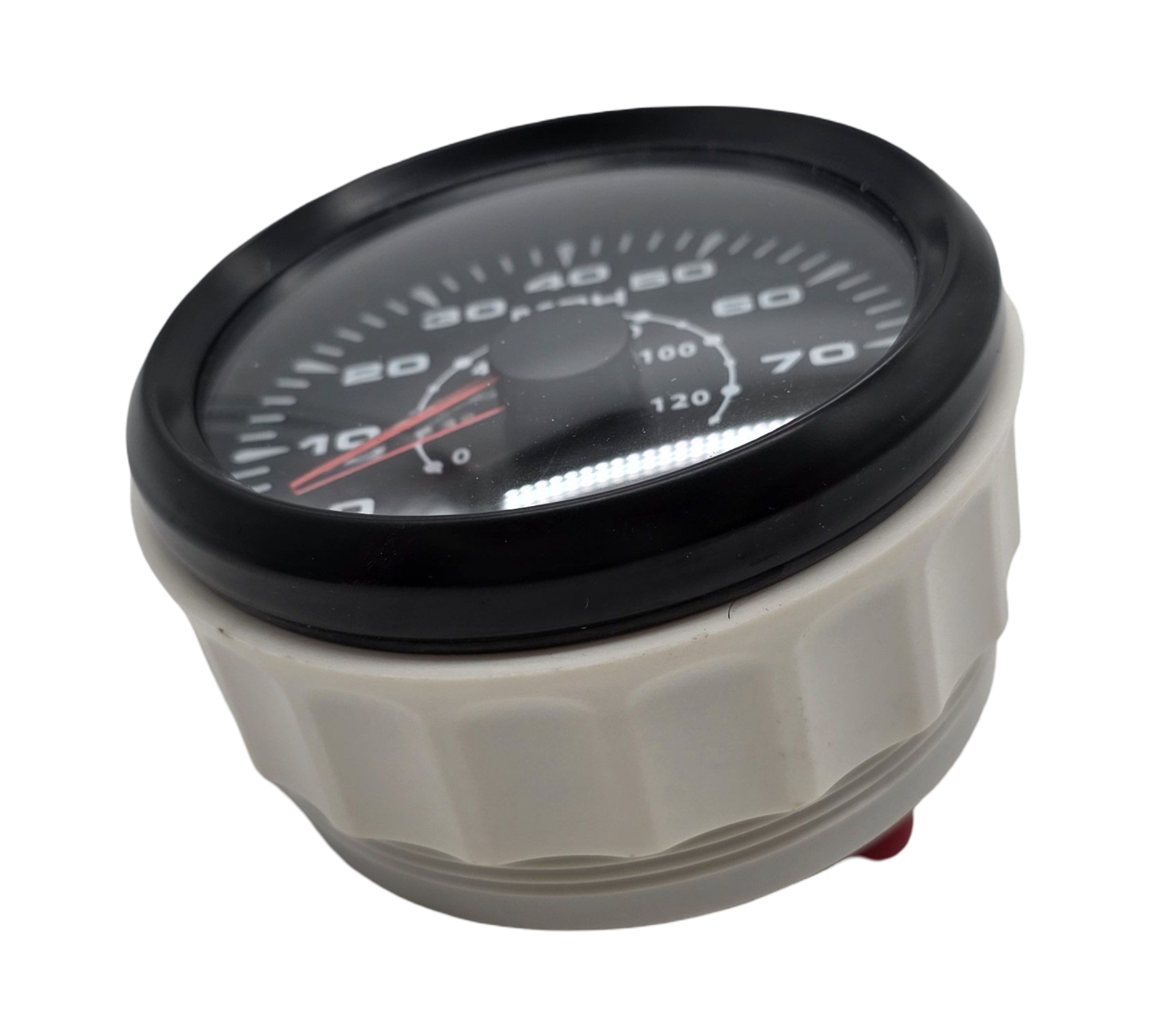 ELING GPS Tachometer für Auto, Motorrad und Boot, 0-80mph / 0-120km/h Kilometerzähler, 9-32V, 85 mm