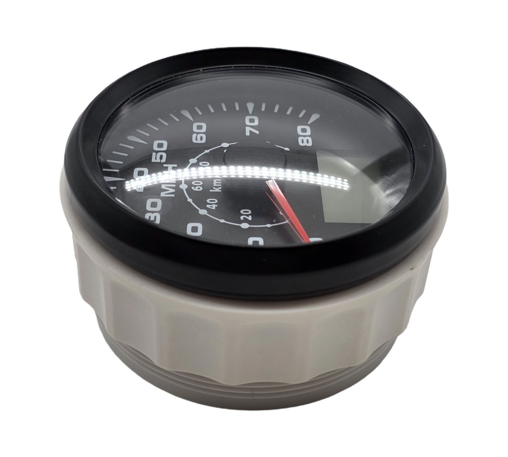ELING GPS Tachometer für Auto, Motorrad und Boot, 0-80mph / 0-120km/h Kilometerzähler, 9-32V, 85 mm