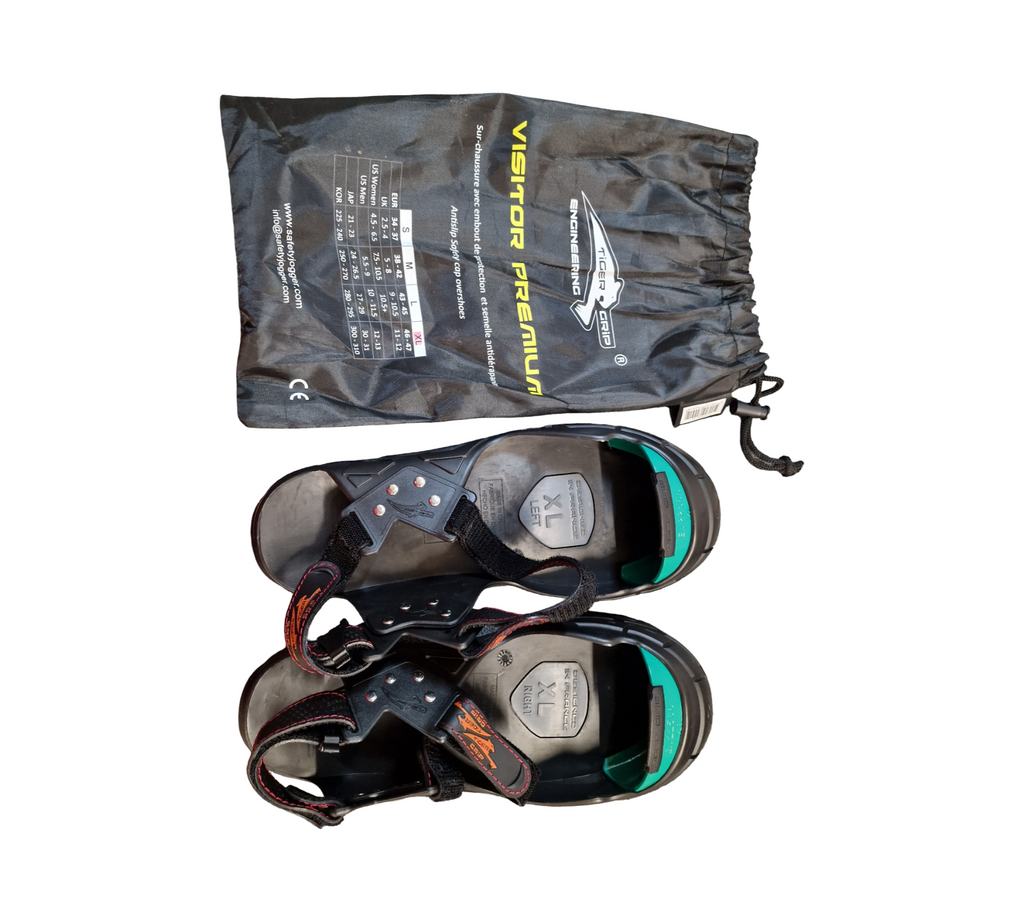 Tiger-Grip VISITOR PREMIUM Sicherheitsüberschuhe mit Schutzkappe, XL 45-47, Schwarz
