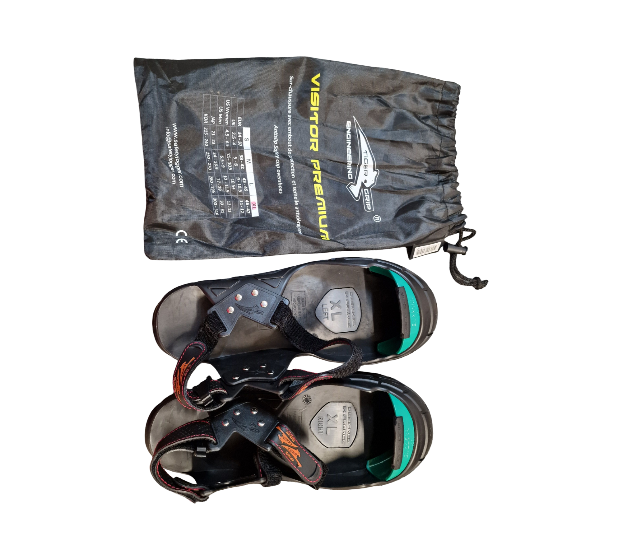 Tiger-Grip VISITOR PREMIUM Sicherheitsüberschuhe mit Schutzkappe, XL 45-47, Schwarz