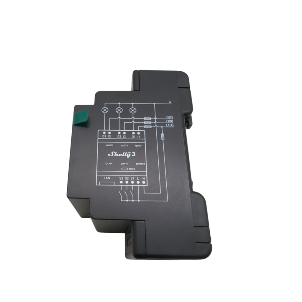 SHELLY Pro 3 Relais Schalter DIN-Hutschiene 3-Phasen 3-Kanal 48A