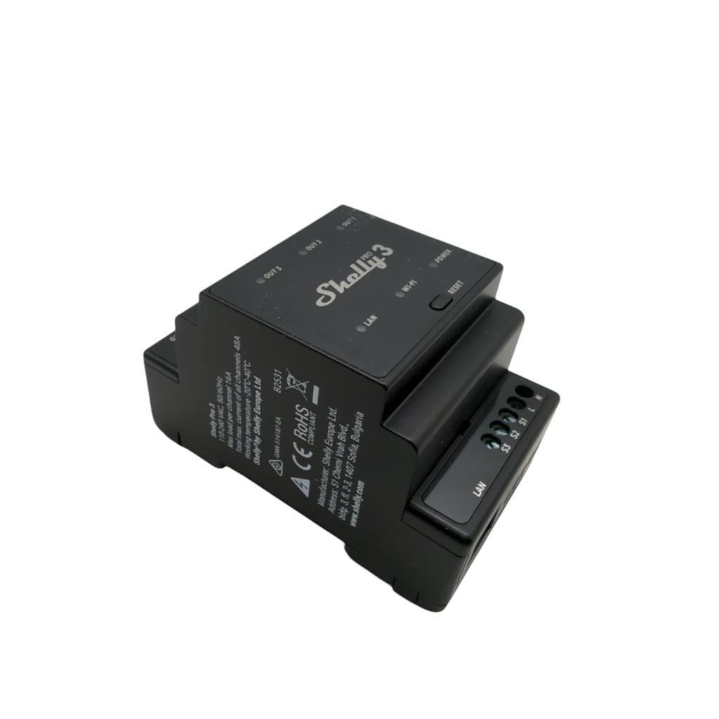 SHELLY Pro 3 Relais Schalter DIN-Hutschiene 3-Phasen 3-Kanal 48A
