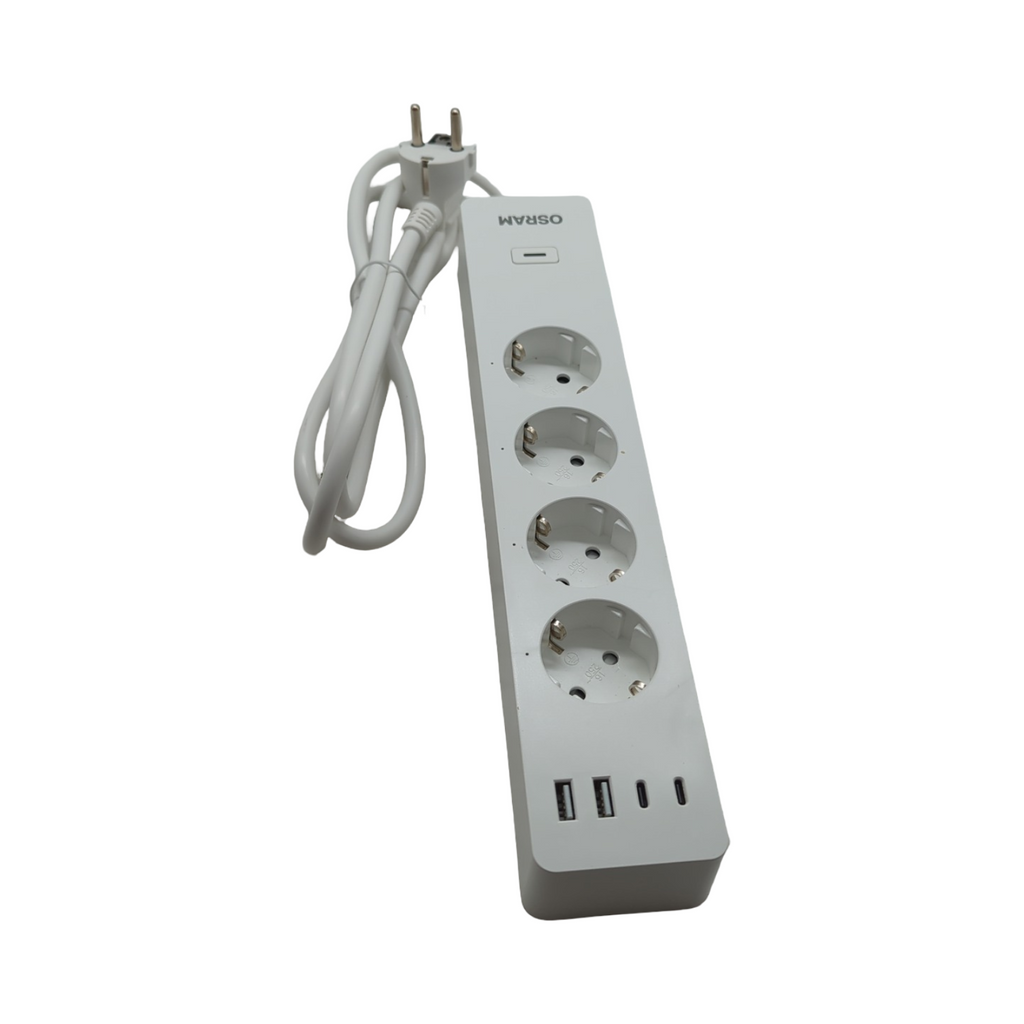 OSRAM SMART+ WiFi Intelligente 3-fach Steckdosenleiste mit Smart USB-Anschlüssen, IP20, für Smart Home Integration