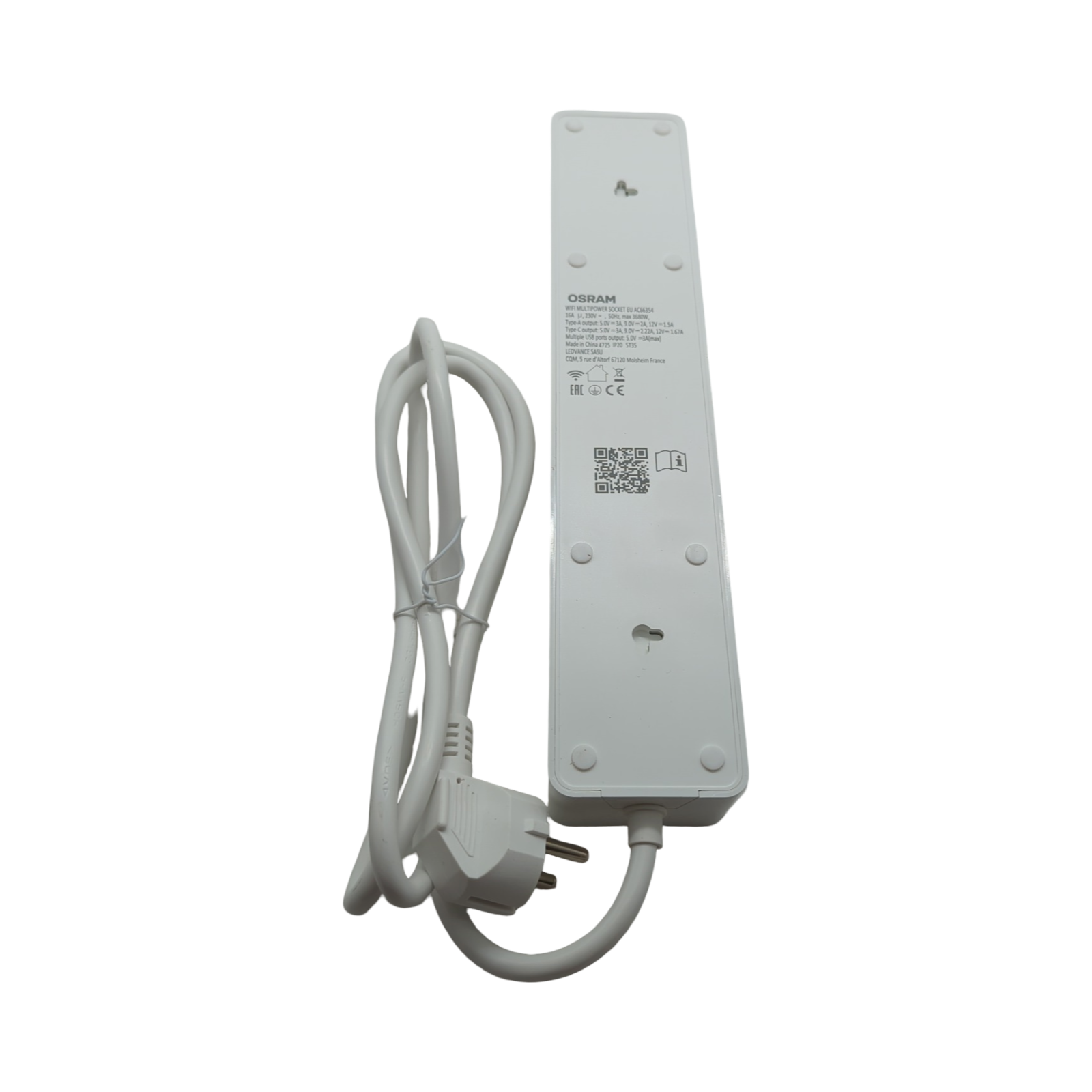 OSRAM SMART+ WiFi Intelligente 3-fach Steckdosenleiste mit Smart USB-Anschlüssen, IP20, für Smart Home Integration