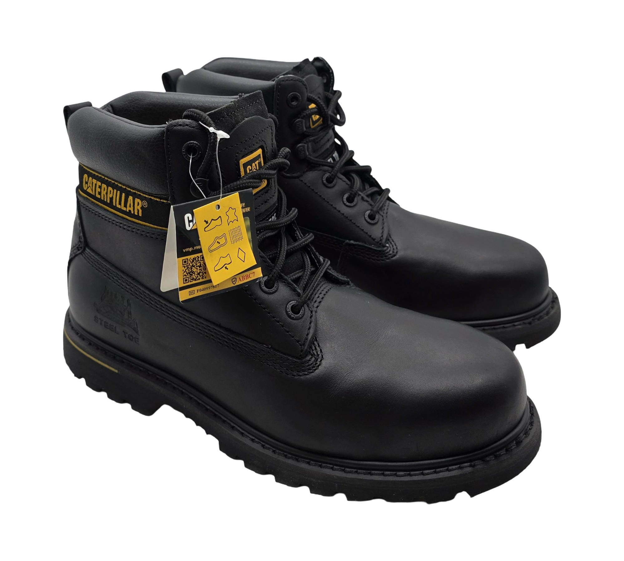 Caterpillar Holton SB Sicherheitsstiefel Herren Leder 708026 Gr. 43 Schwarz