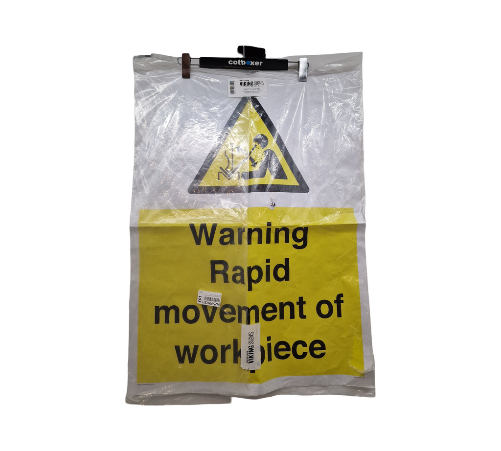 Warnschild Werkstück schnelle Bewegung Arbeitsschild 600 x 800 mm A1P