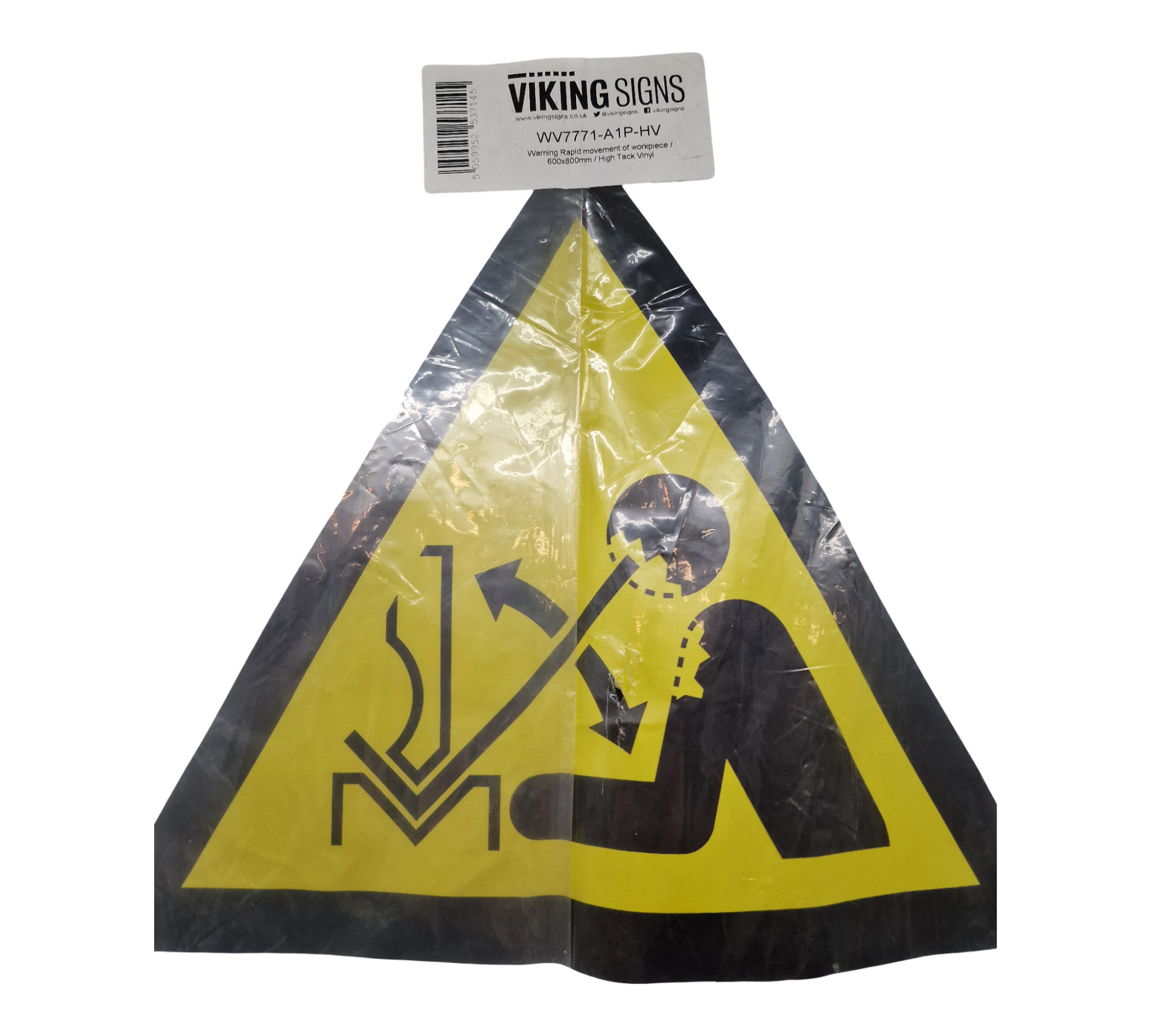 Warnschild Werkstück schnelle Bewegung Arbeitsschild 600 x 800 mm A1P