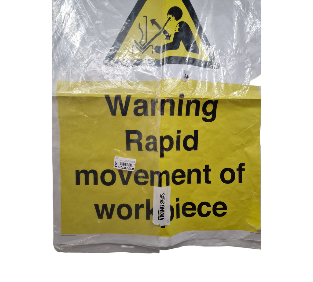 Warnschild Werkstück schnelle Bewegung Arbeitsschild 600 x 800 mm A1P