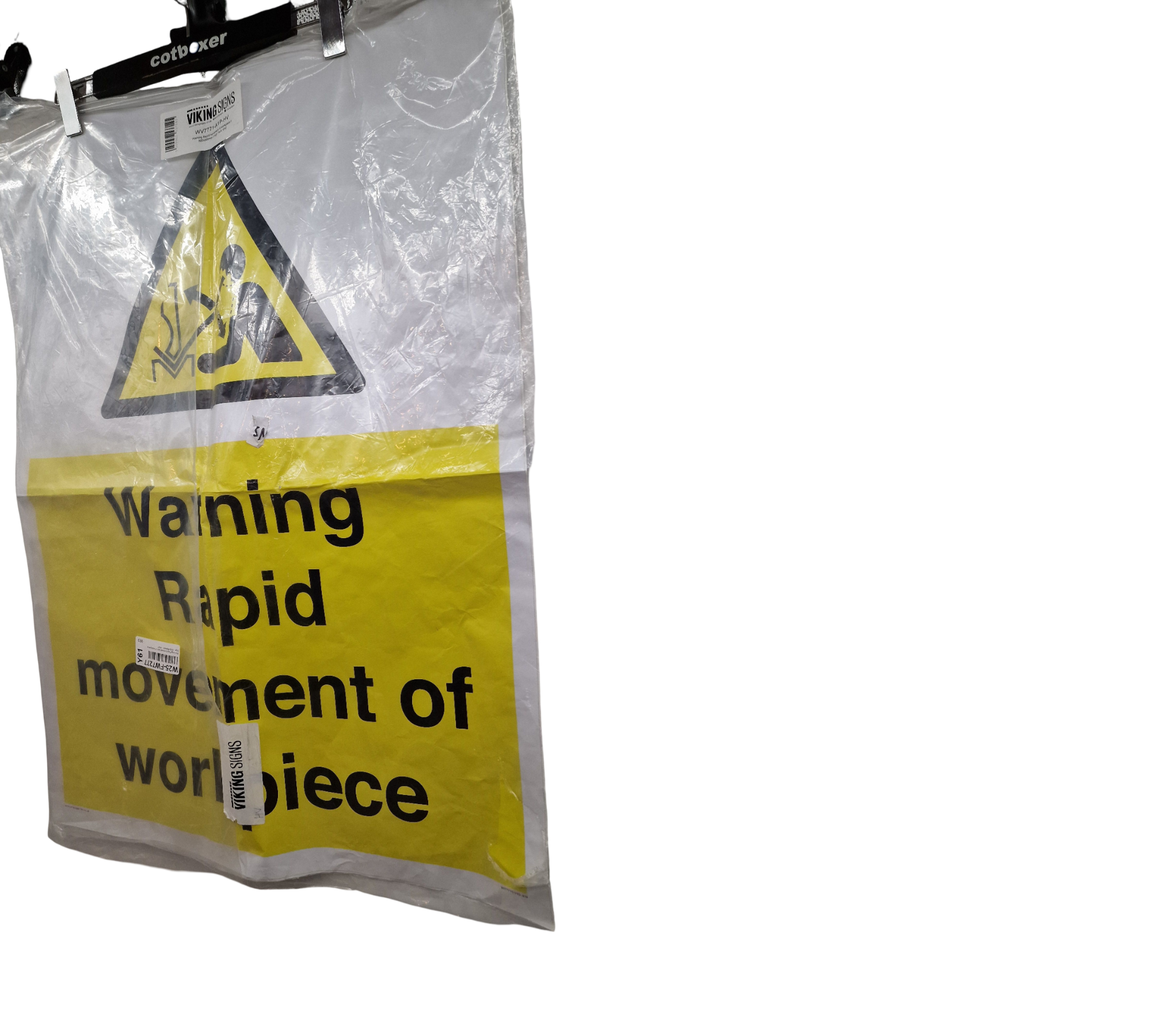 Warnschild Werkstück schnelle Bewegung Arbeitsschild 600 x 800 mm A1P