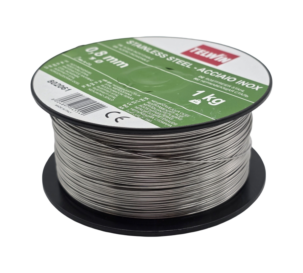 Telwin S.p.A. 802061 Edelstahlschweißdrahtspule Durchmesser 0,8 mm, 1 Kg, Grau