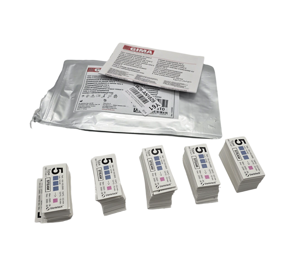 GIMA 35953 Sterilisationsindikator für Dampf Typ 5, Packung mit 500 Stück