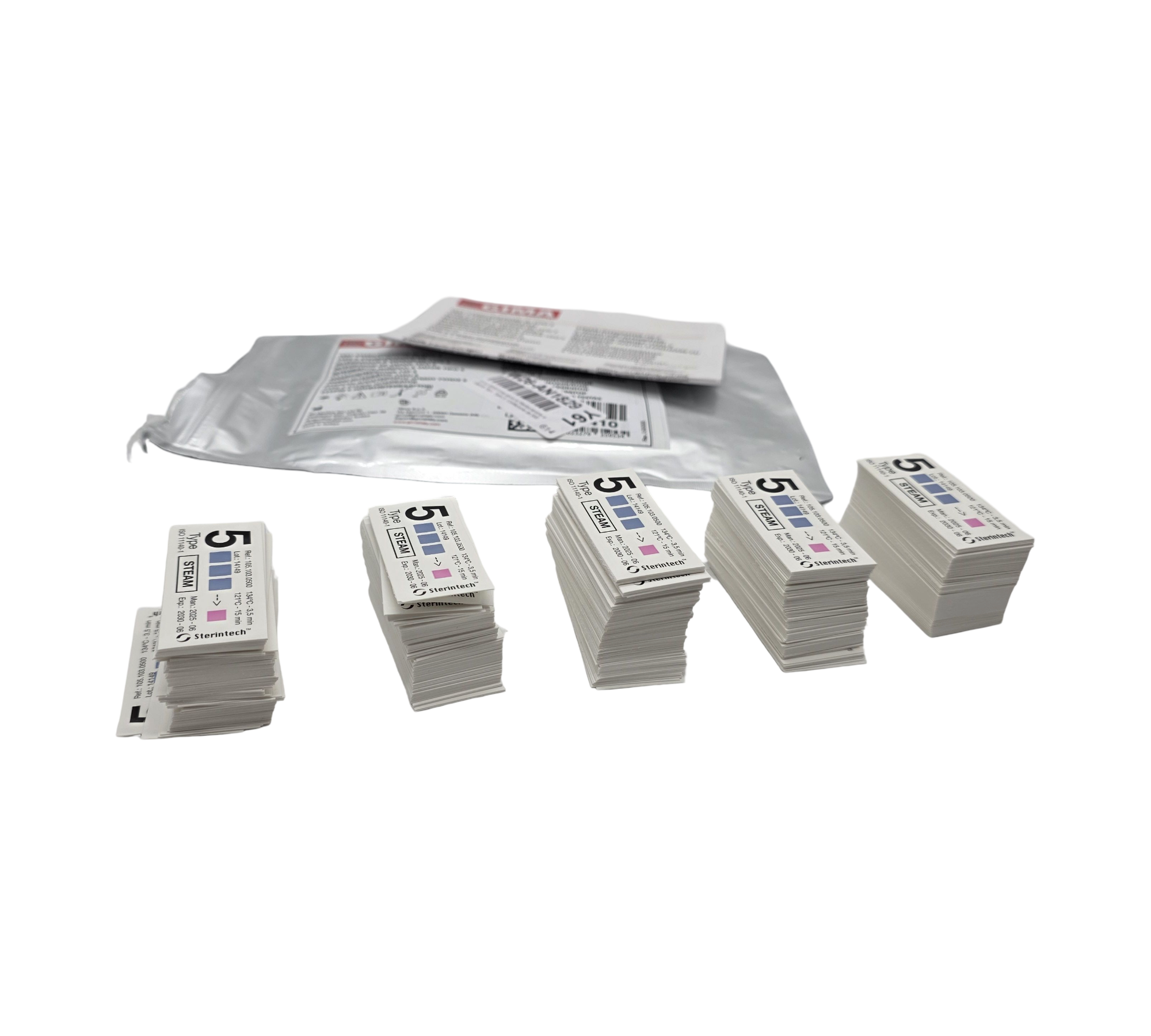 GIMA 35953 Sterilisationsindikator für Dampf Typ 5, Packung mit 500 Stück