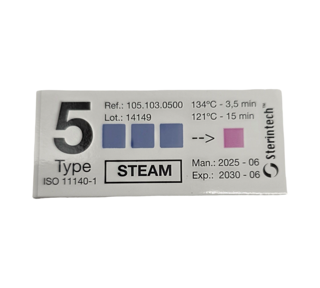 GIMA 35953 Sterilisationsindikator für Dampf Typ 5, Packung mit 500 Stück